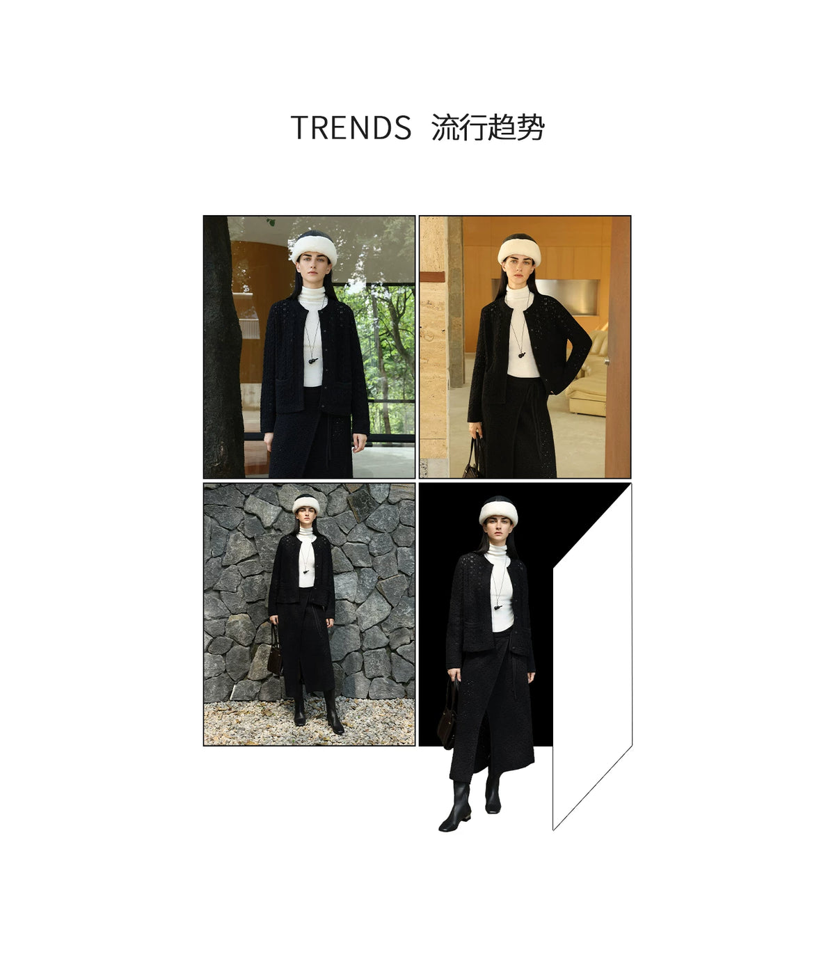 THESOONG/Handmade Crochet Early Autumn Sweater Base Shirt for Women, Chanel Knitted Cardigan Long Sleeve 7656