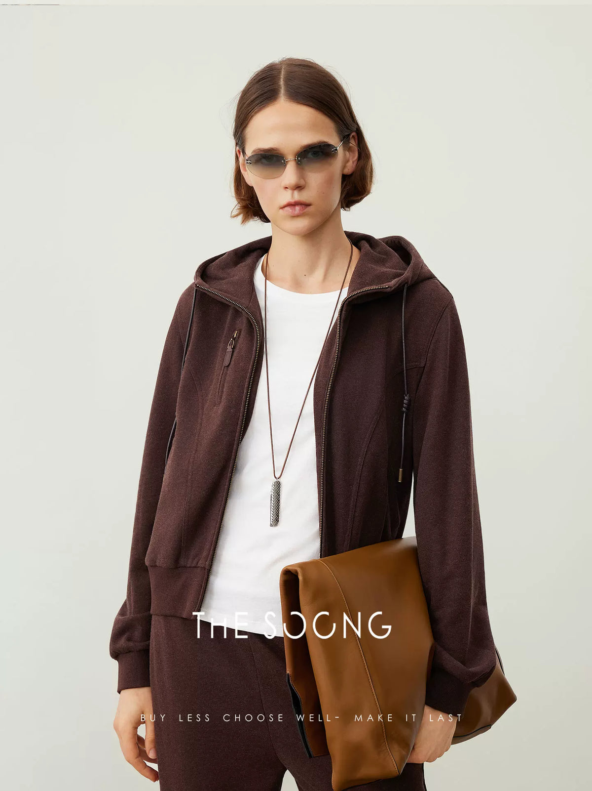 【Clearance 3】High-density Xinjiang pure cotton sweatshirt and sweatpants casual suit women hooded relaxed autumn 7669