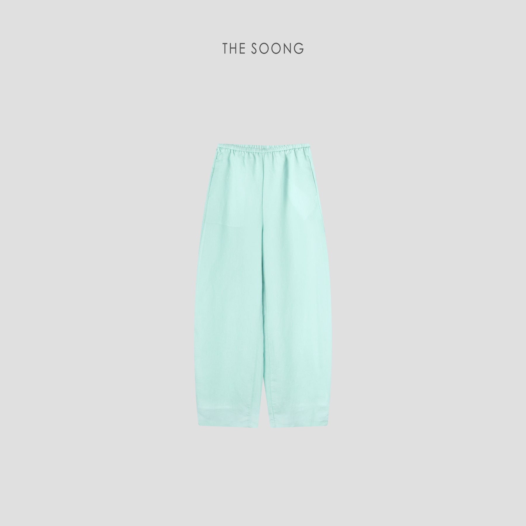 THESOONG/Cool Pants Summer Lyocell Wool Lightweight Cool Feel Elastic Mid-Waist Women's Casual Pants 6773