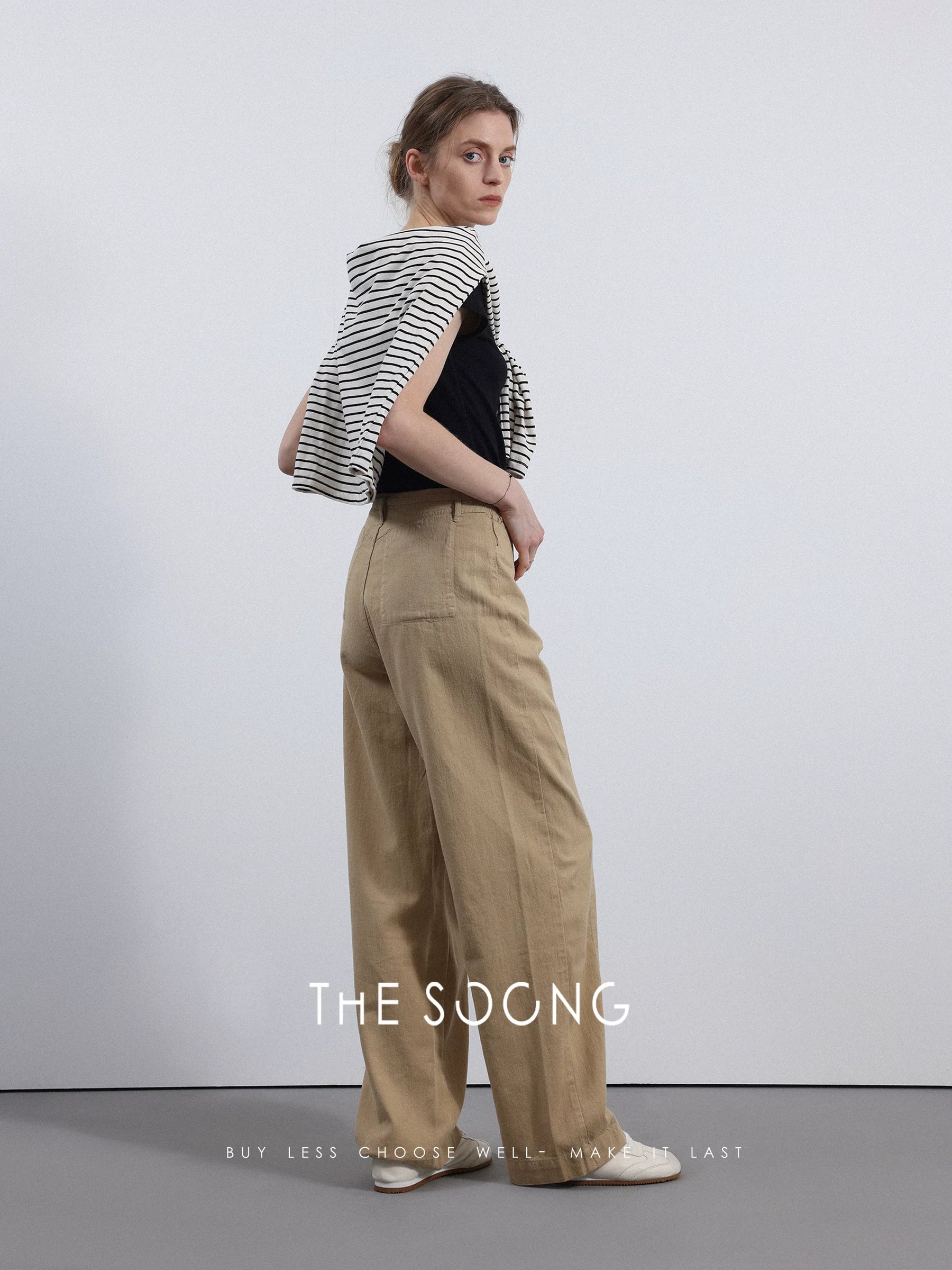 [Clearance] High-level tailored linen-cotton breathable, wrinkle-resistant, straight-leg casual pants for women