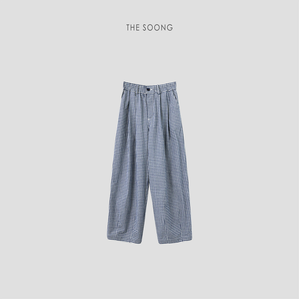 THESOONG / Vintage Texture Japanese Original Silk Cotton Washed Plaid Wide-Leg Casual Pants for Women 9158