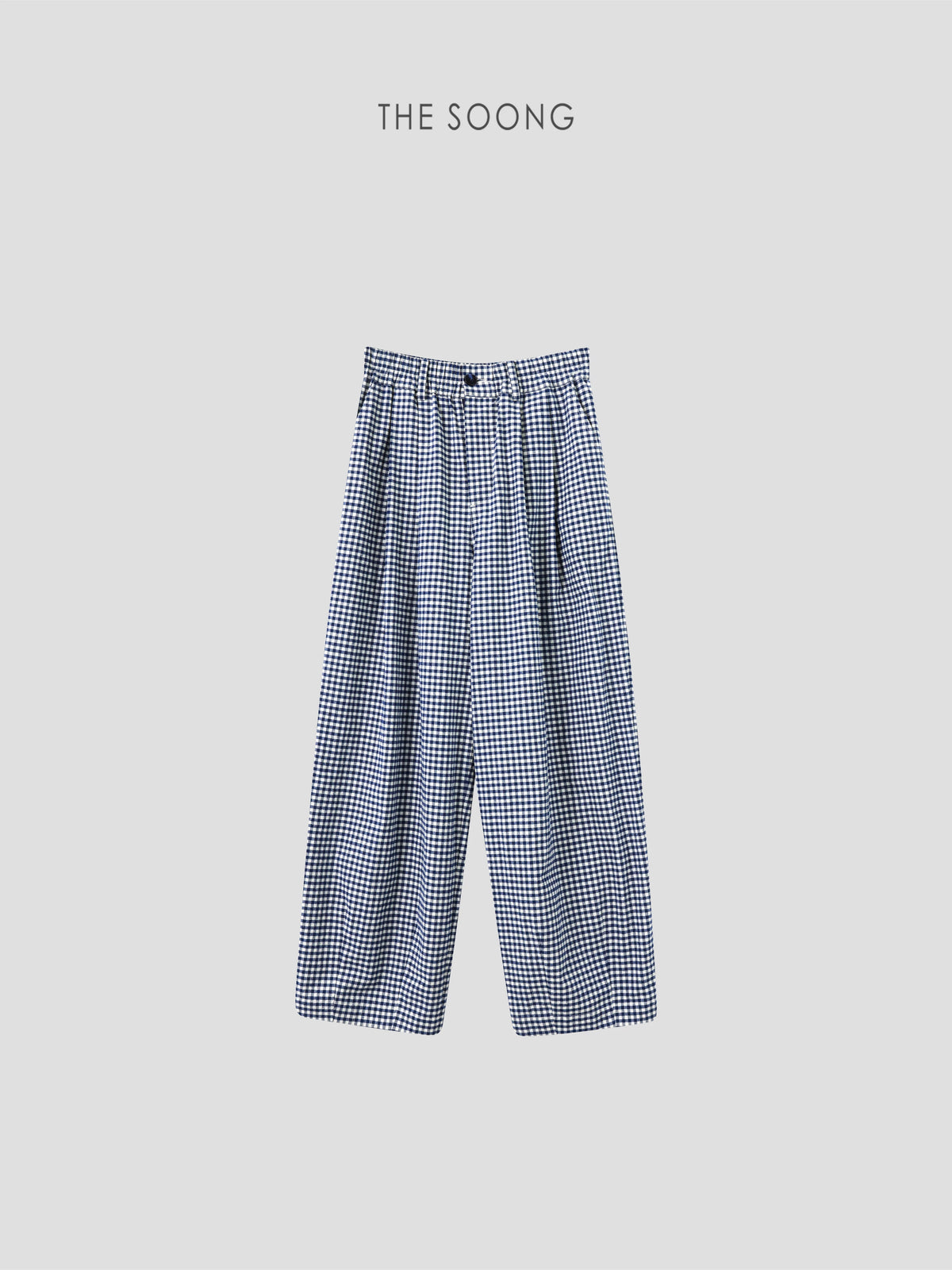 THESOONG / Vintage Texture Japanese Original Silk Cotton Washed Plaid Wide-Leg Casual Pants for Women 9158
