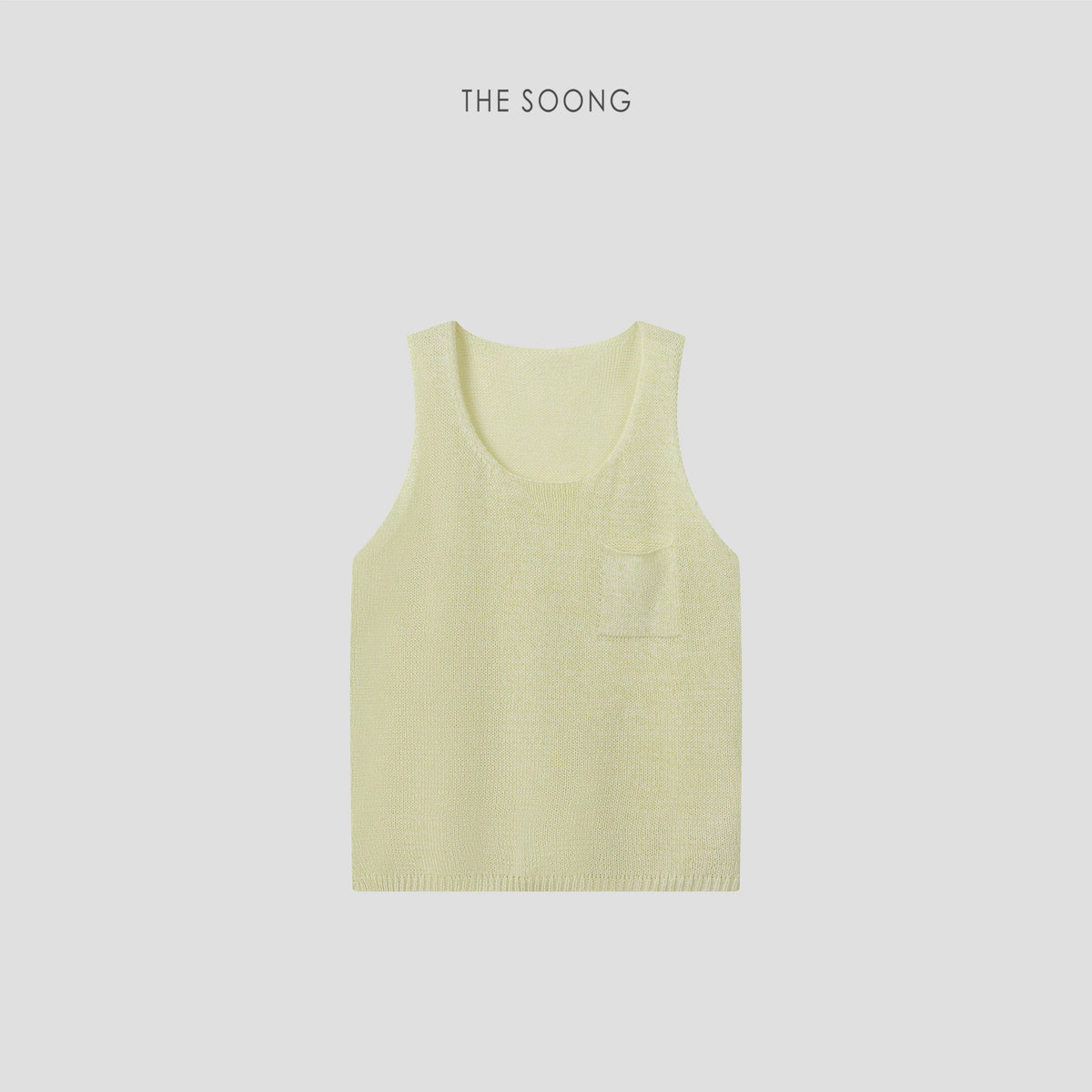 THESOONG/Soft Matte Texture, Exquisite Blended Thick-Knit Pocket Sleeveless Vest for Women 9031