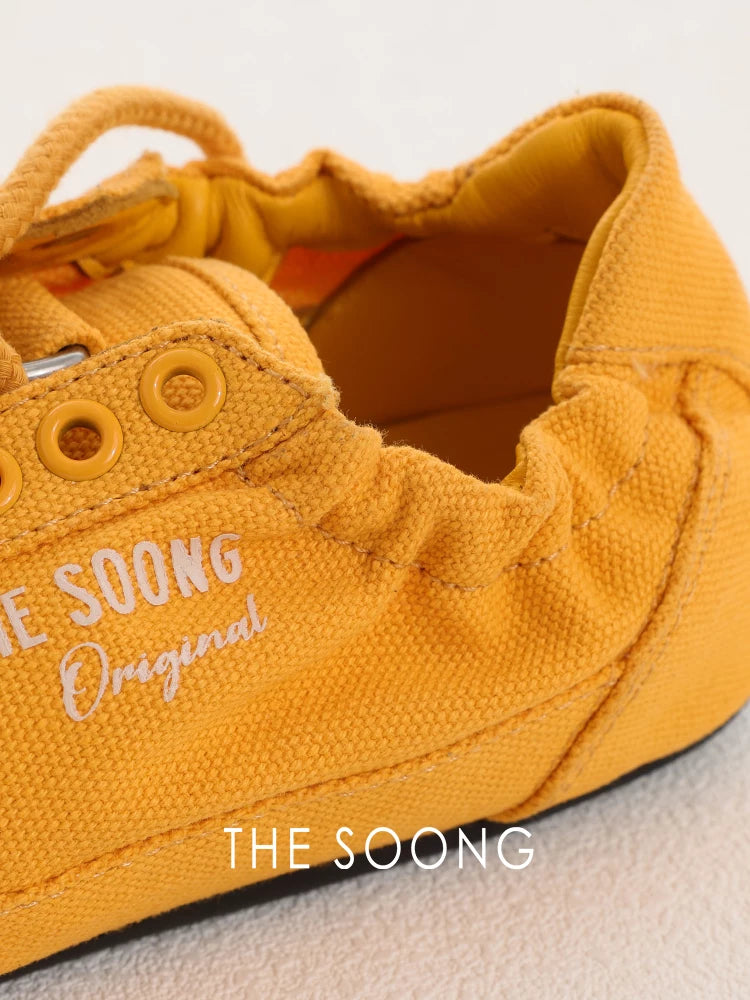 THESOONG / Mango Shoes High-Density Canvas Slip-On Cushioned Soft Sole Versatile Casual Sneakers 9296