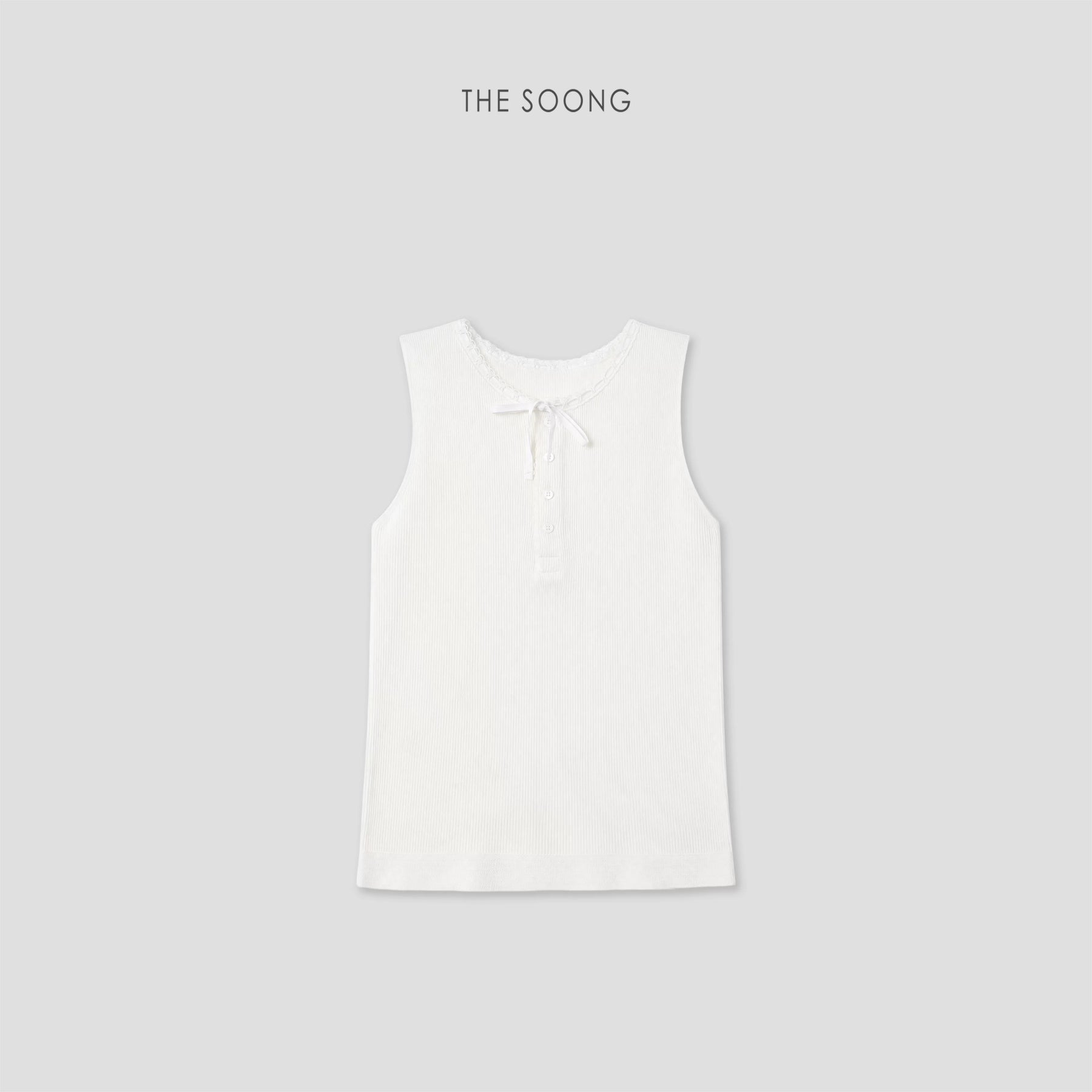 THESOONG/Imported 100% Pima Cotton Lace Collar Design Vest for Women 9214