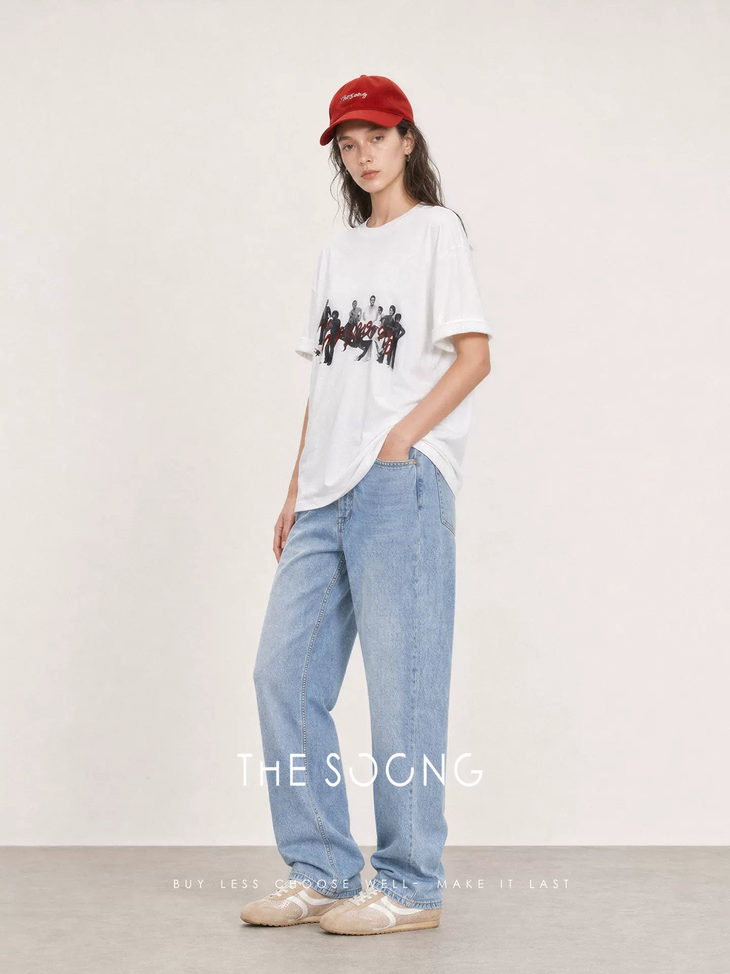 THESOONG/Artistic Expression 100% Pure Cotton Skin-Friendly Personalized Group Print Round Neck Short Sleeve T-Shirt for Women 7567