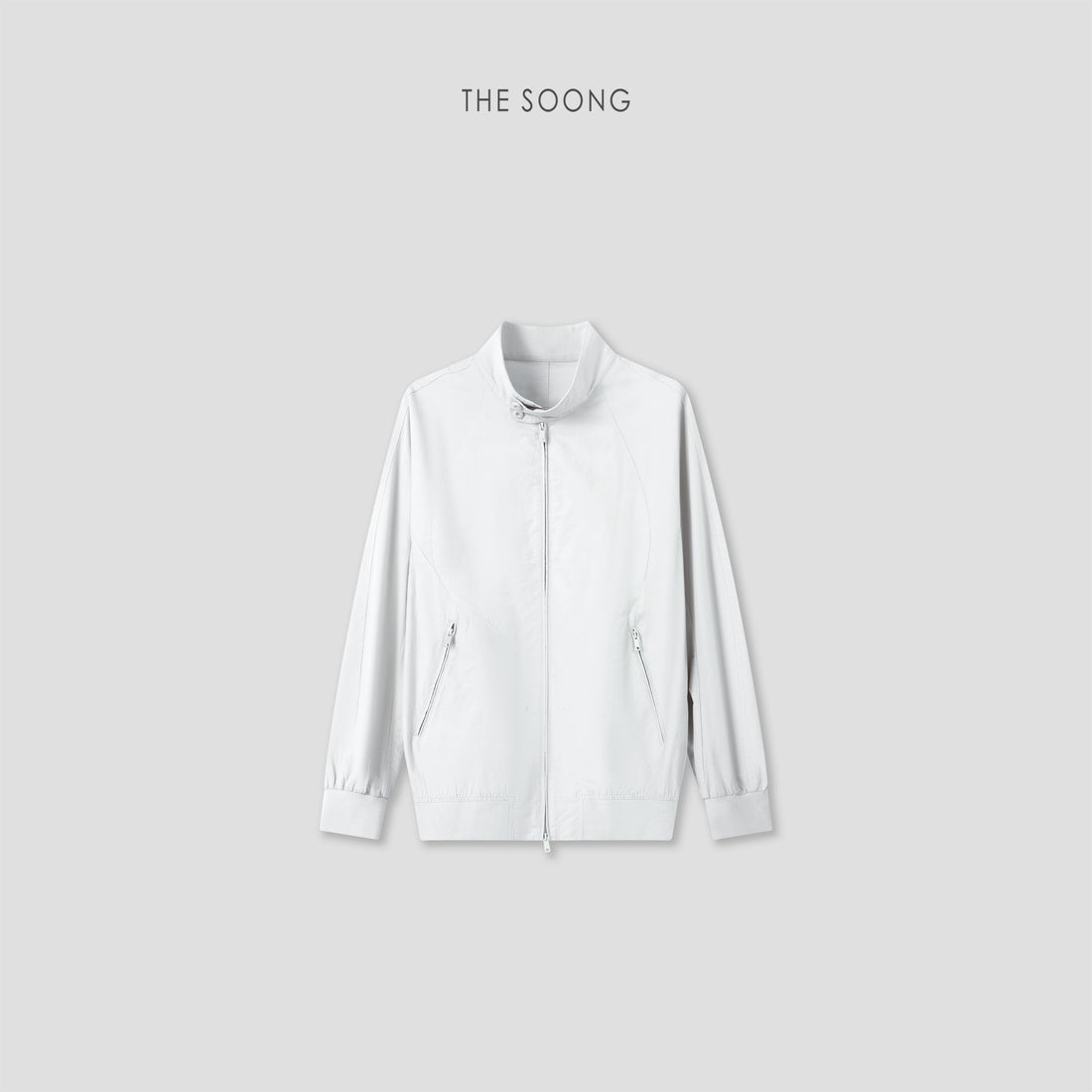 THESOONG/Relaxed shaping cotton-linen blend breathable structured women's stand collar jacket 8139
