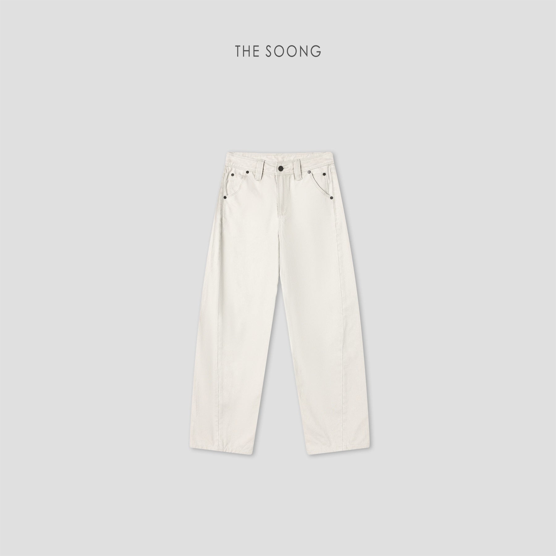 THESOONG/Coconut pants retro light workwear style nostalgic washed loose slimming jeans for women new in autumn