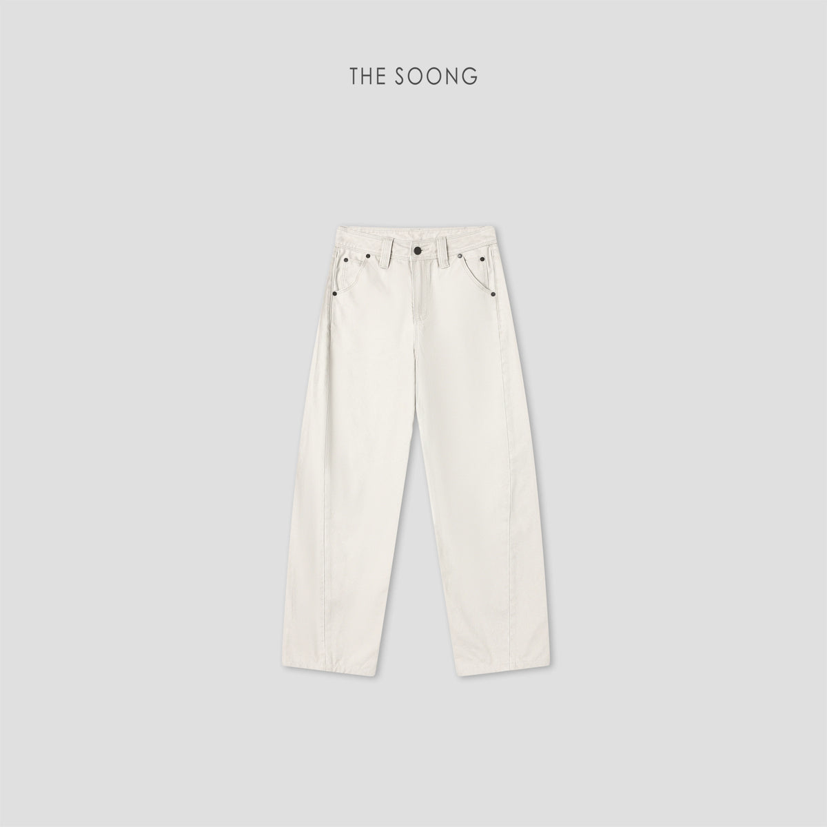 THESOONG/Coconut pants retro light workwear style nostalgic washed loose slimming jeans for women new in autumn