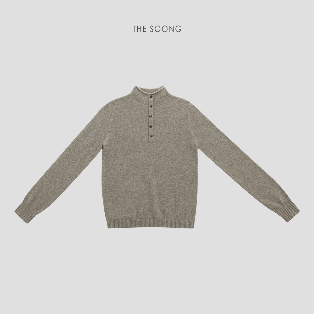 THESOONG/"Luxury self-pleasing" pure cashmere natural heat-locking delicate skin-feel small stand collar sweater for women 7881