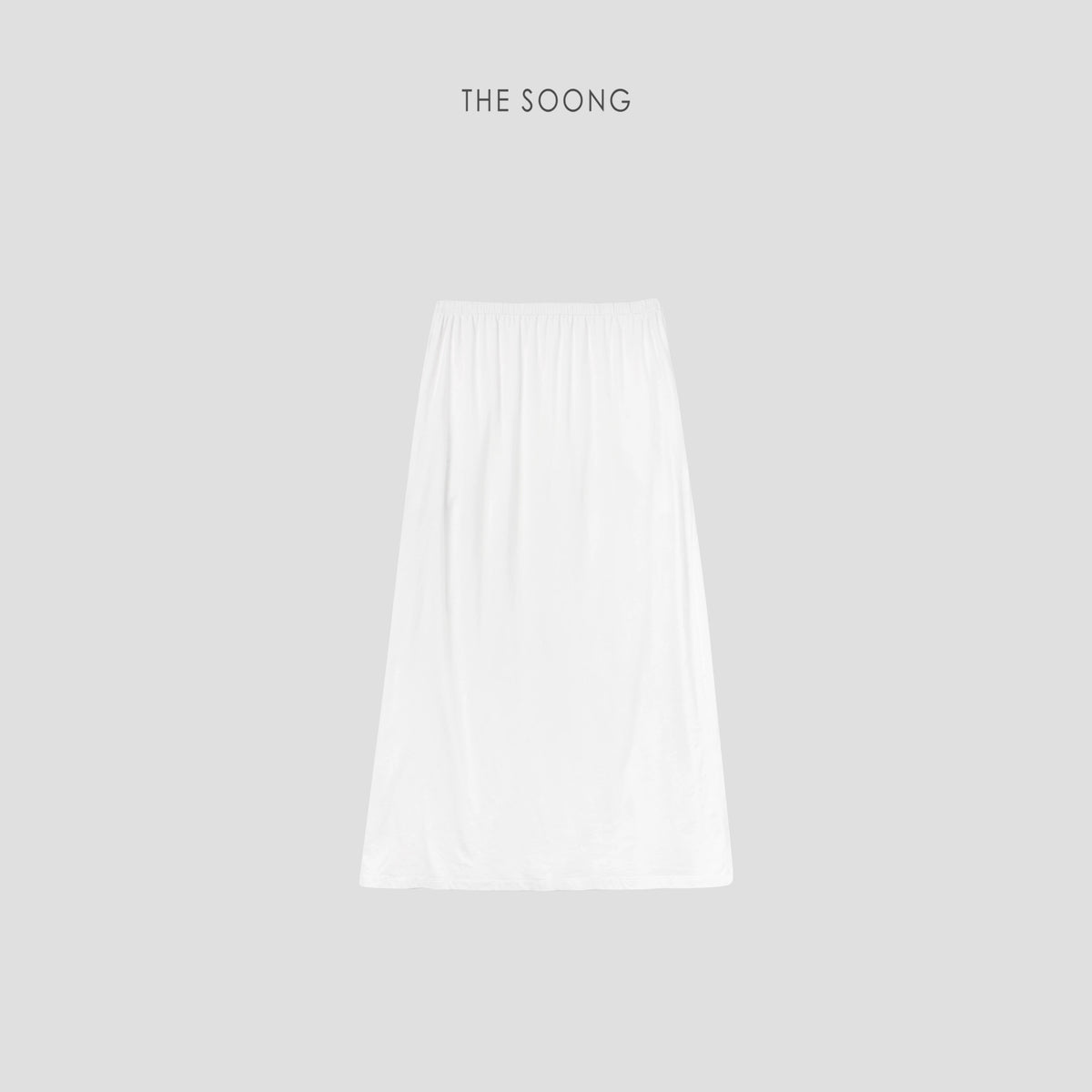 THESOONG/Snow White 100% Long-Staple Cotton Lightweight Thin T-Shirt and Skirt Relaxed Set for Women 5253