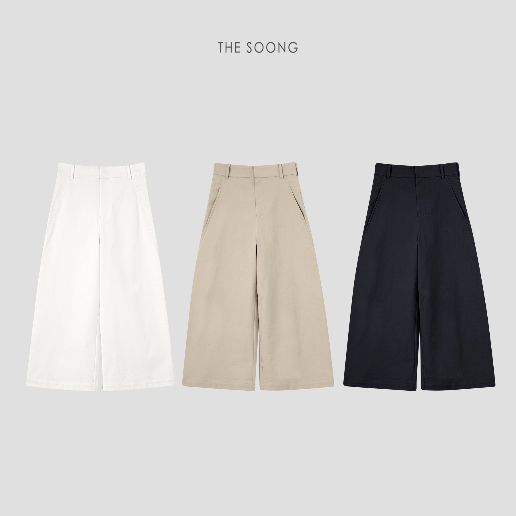 THESOONG / Crisp Pants Imported Sorona Raw Material Woven Anti-Wrinkle Stretch Eight-Point Casual Pants Summer 6906