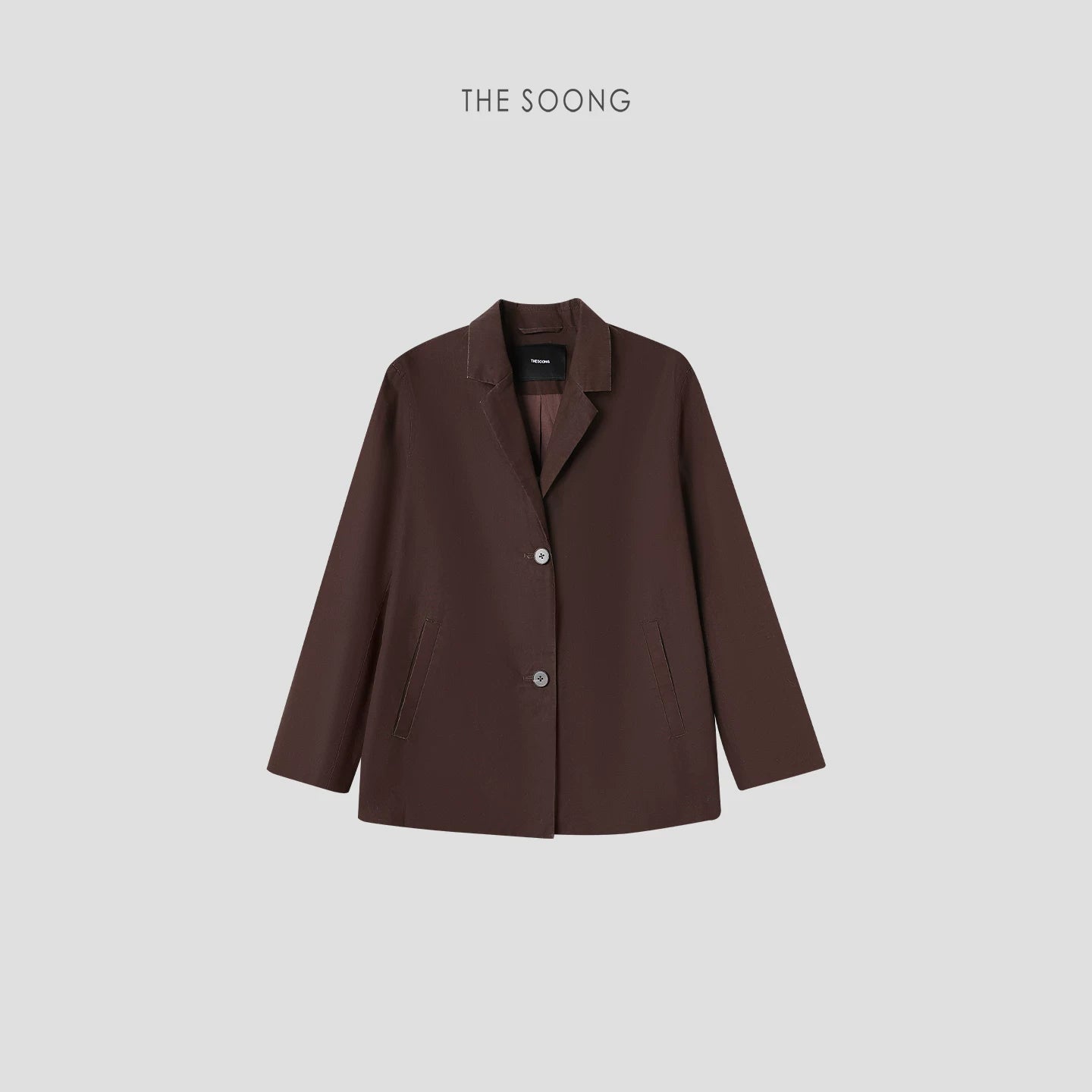 [Clearance 3] Japanese relaxed pleated structure, unpadded women’s cotton-like blazer 7470