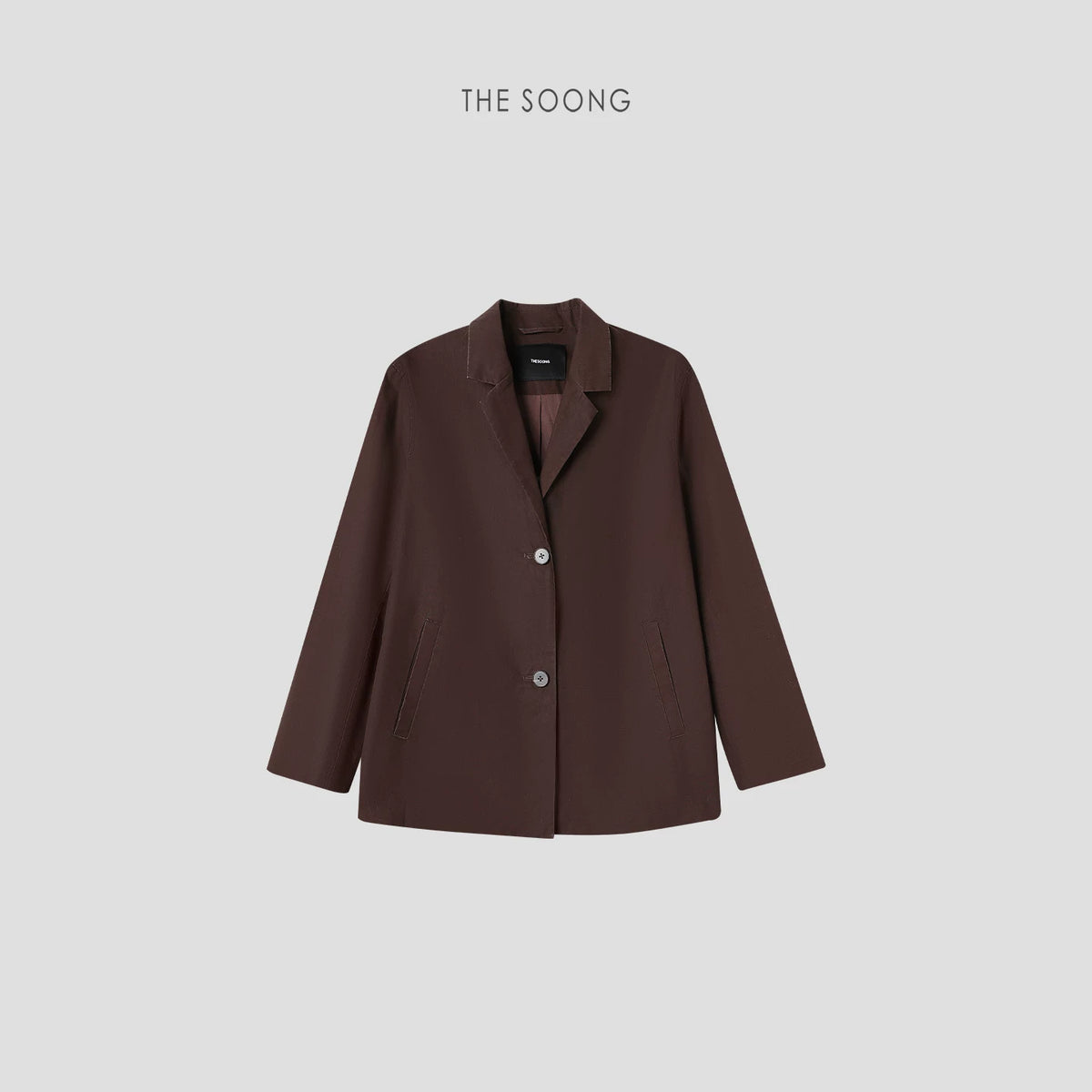 [Clearance 3] Japanese relaxed pleated structure, unpadded women’s cotton-like blazer 7470