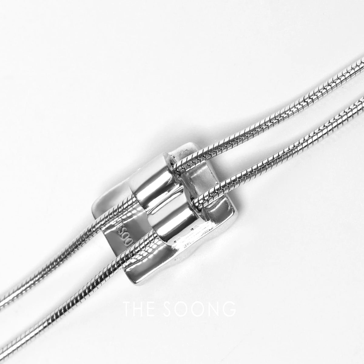 THESOONG/Minimalist Handmade Smooth Streamlined Pendant Necklace 7308