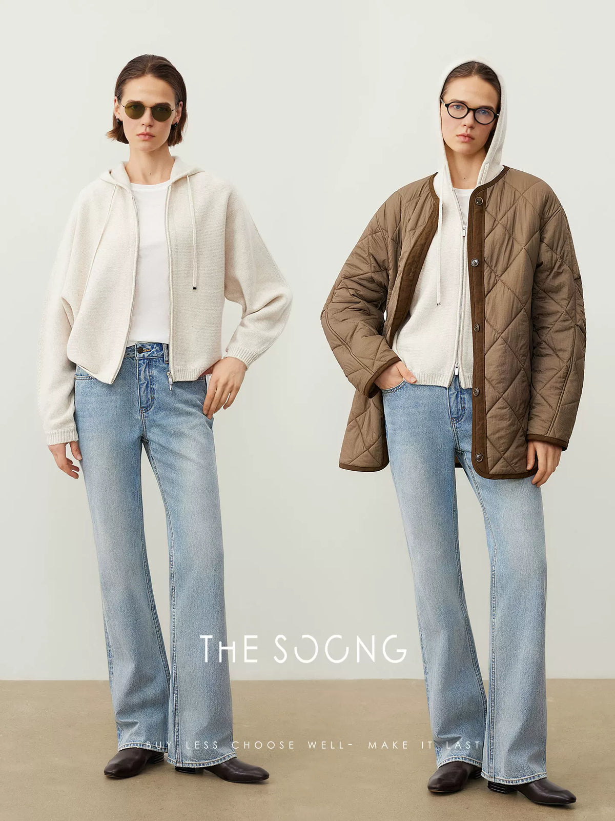 Japanese Imported Fabric (kaihara) Mid-Waist Straight Narrow-Leg Jeans for Women Casual Pants 7475