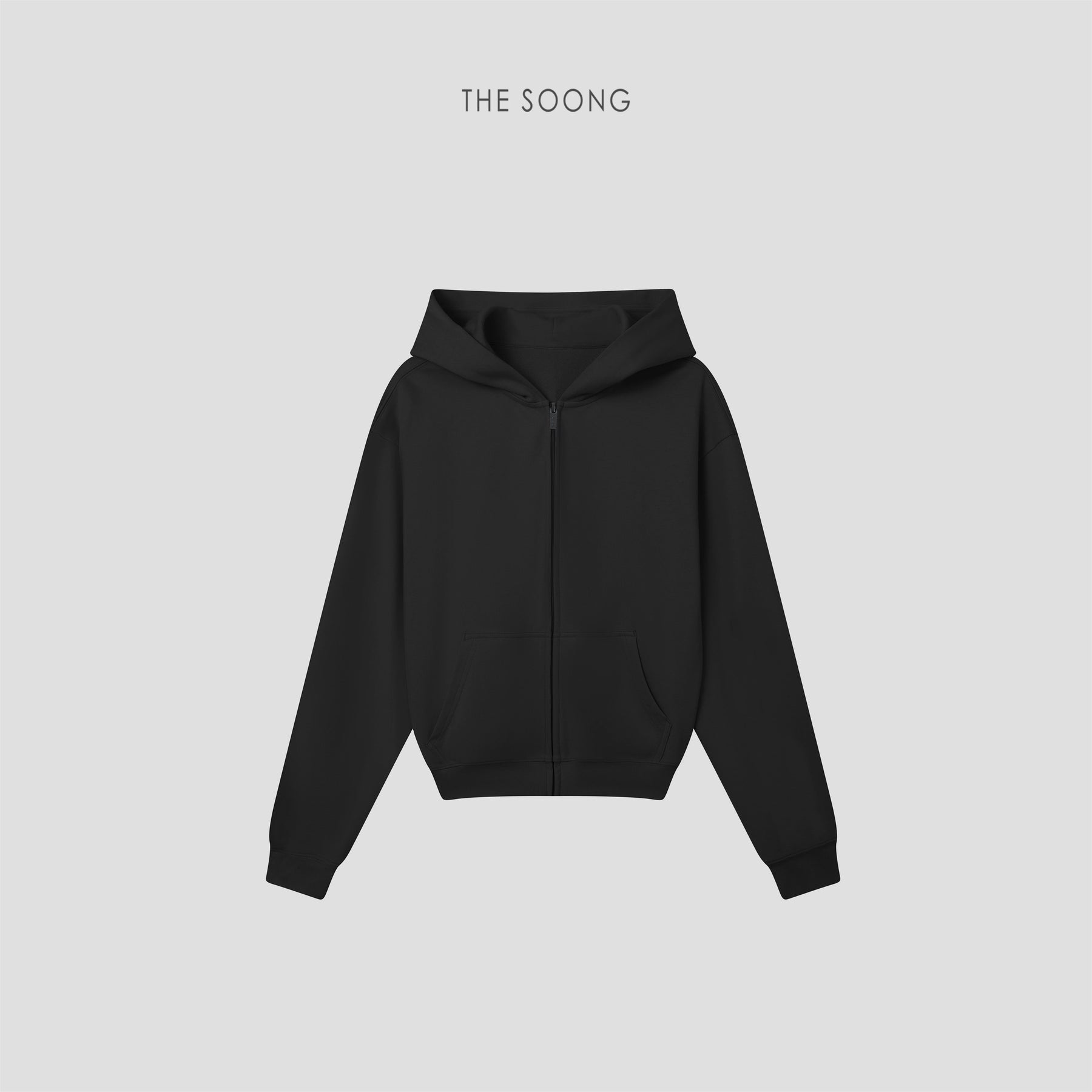 THESOONG/"Live Your Way" High-Count Soft Cotton Short Zipper Hoodie for Women 9302