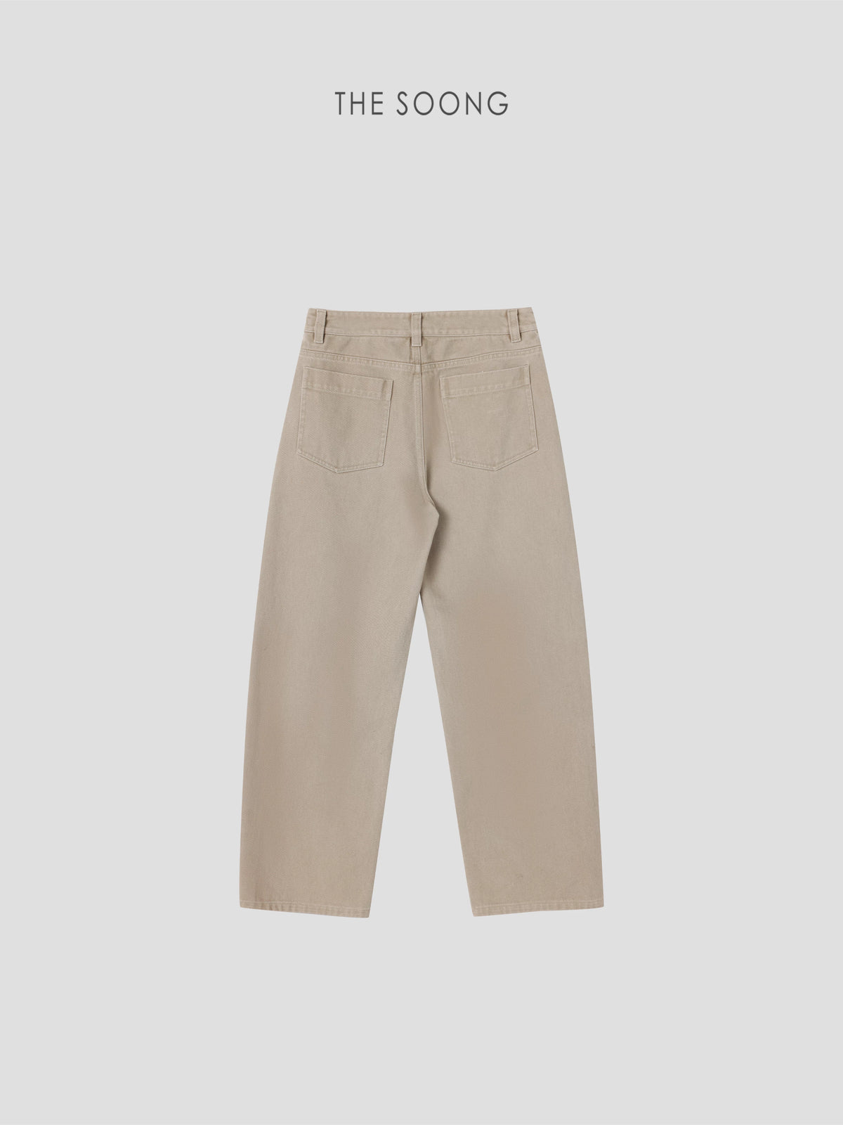 THESOONG/Sydney Pants Classic New Twill Mid-waist Zipper Non-stretch Wide-leg Casual Pants for Women 8947