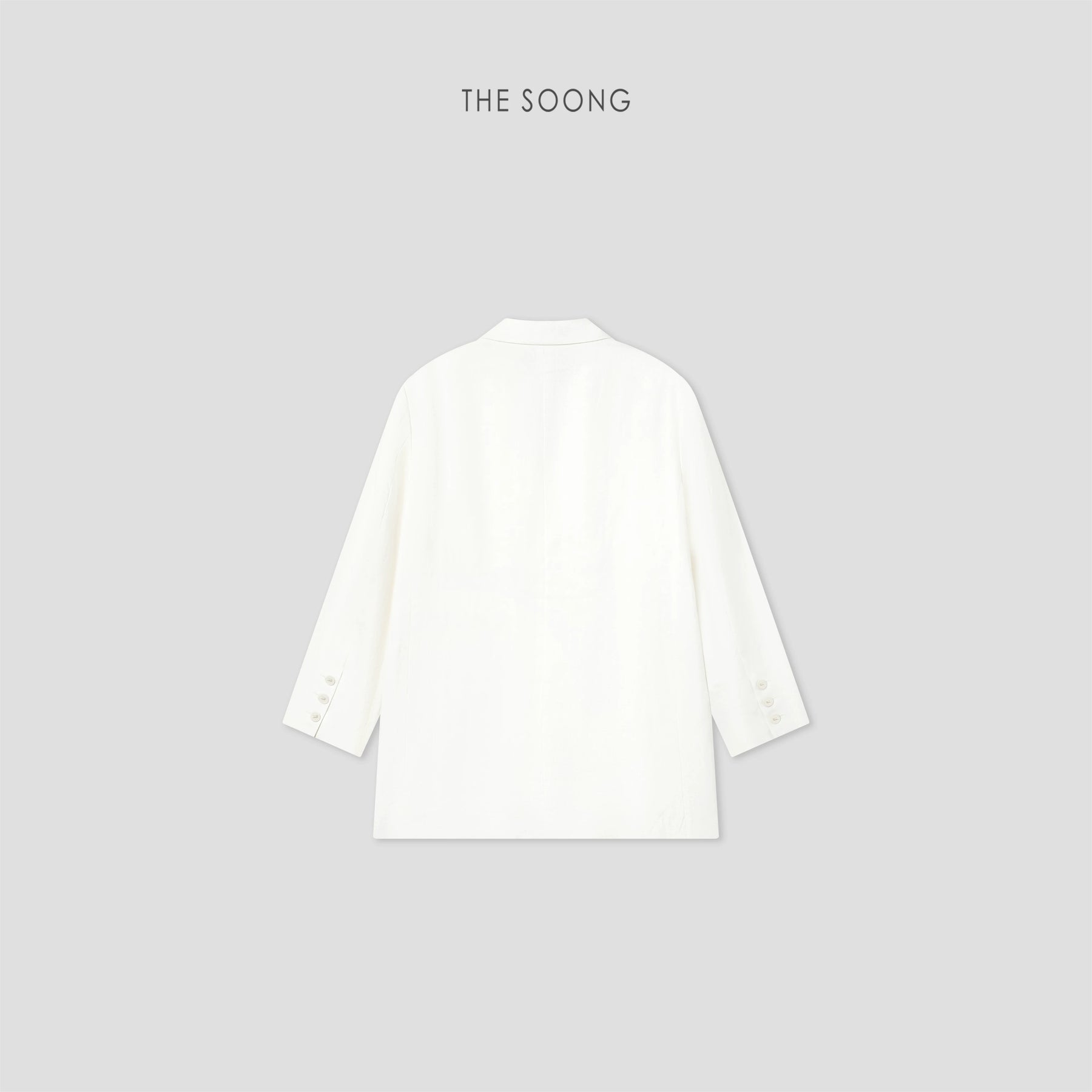 THESOONG/Minimalist Silhouette 100% Linen Loose Draped Single-Breasted Loose Blazer Jacket for Women 8699