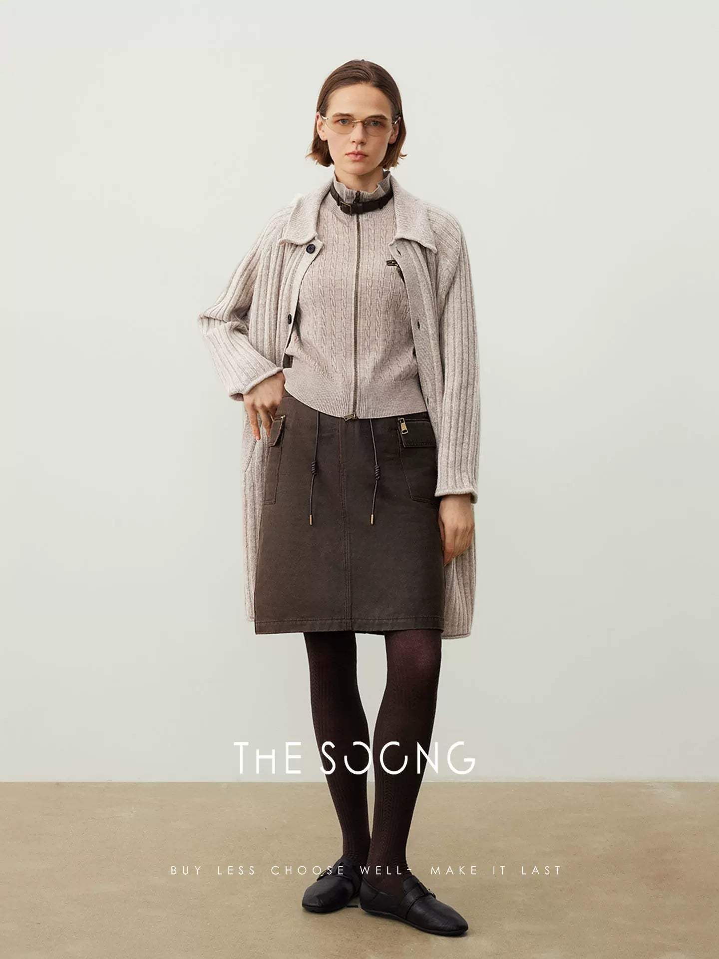 THESOONG/ 100% wool vest for women, autumn outerwear, fashionable stylish knit HWMJ7667