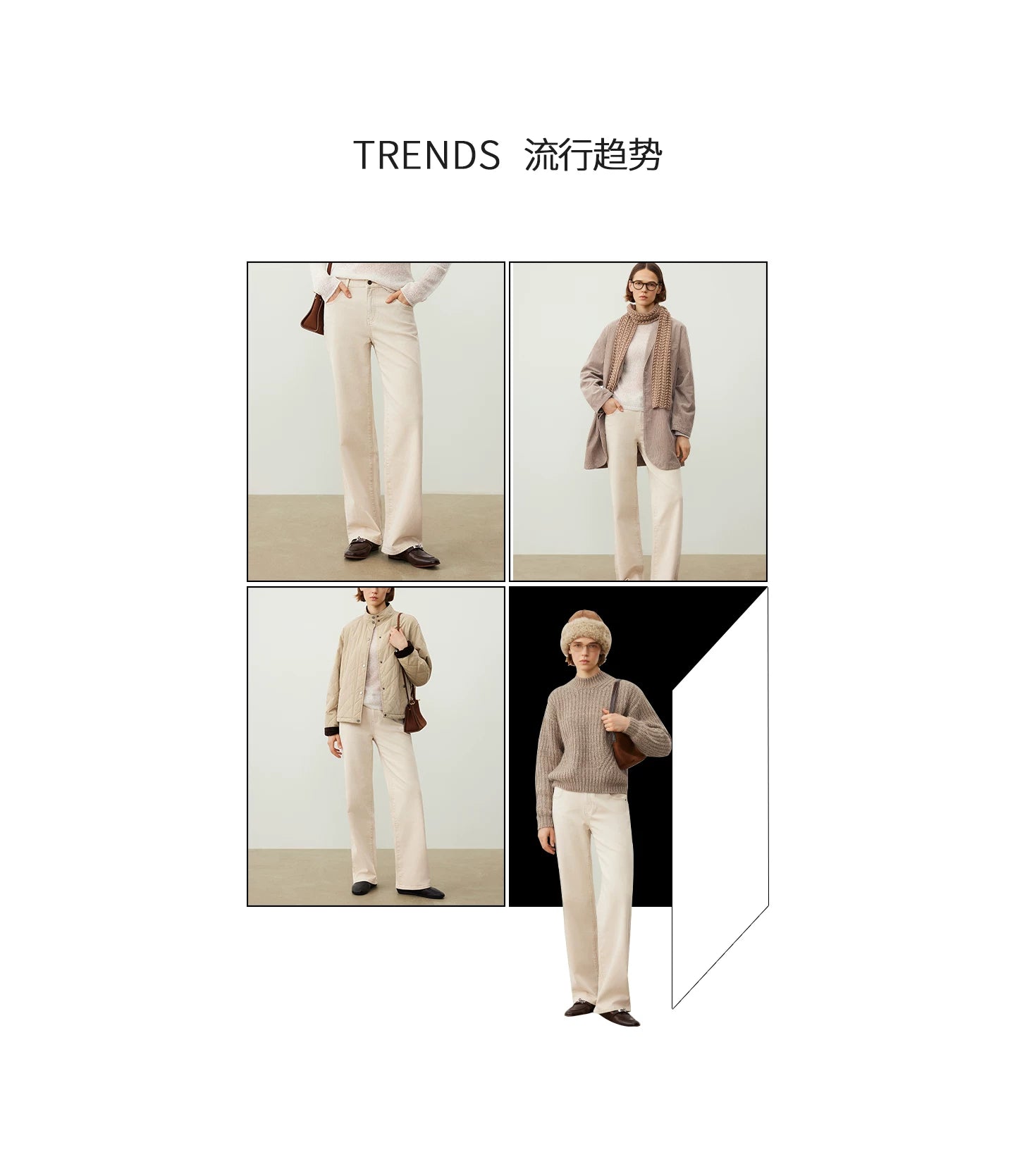THESOONG/Cotton Straight-Leg Jeans for Women Spring Petite Wide-Hip Slim Casual Pants HBKZ7460