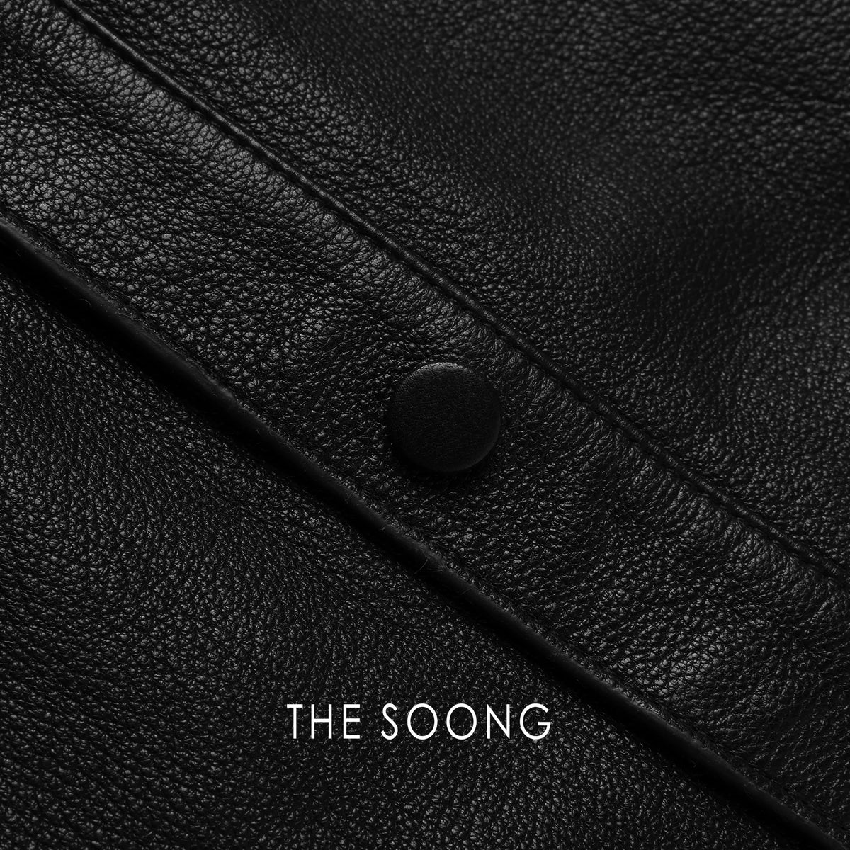 THESOONG/British Style Turkish Goat Leather Black Retro No-Pad Shoulder Fitted Regular Shoulder Leather Jacket