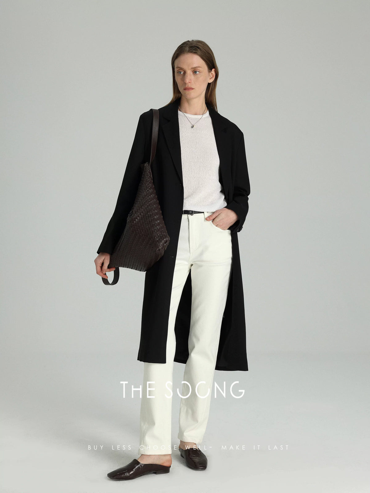 THESOONG/Back as Thin as Paper Acetate Blend 330G Classic Structured Glossy Suit-Style Trench Coat 5179