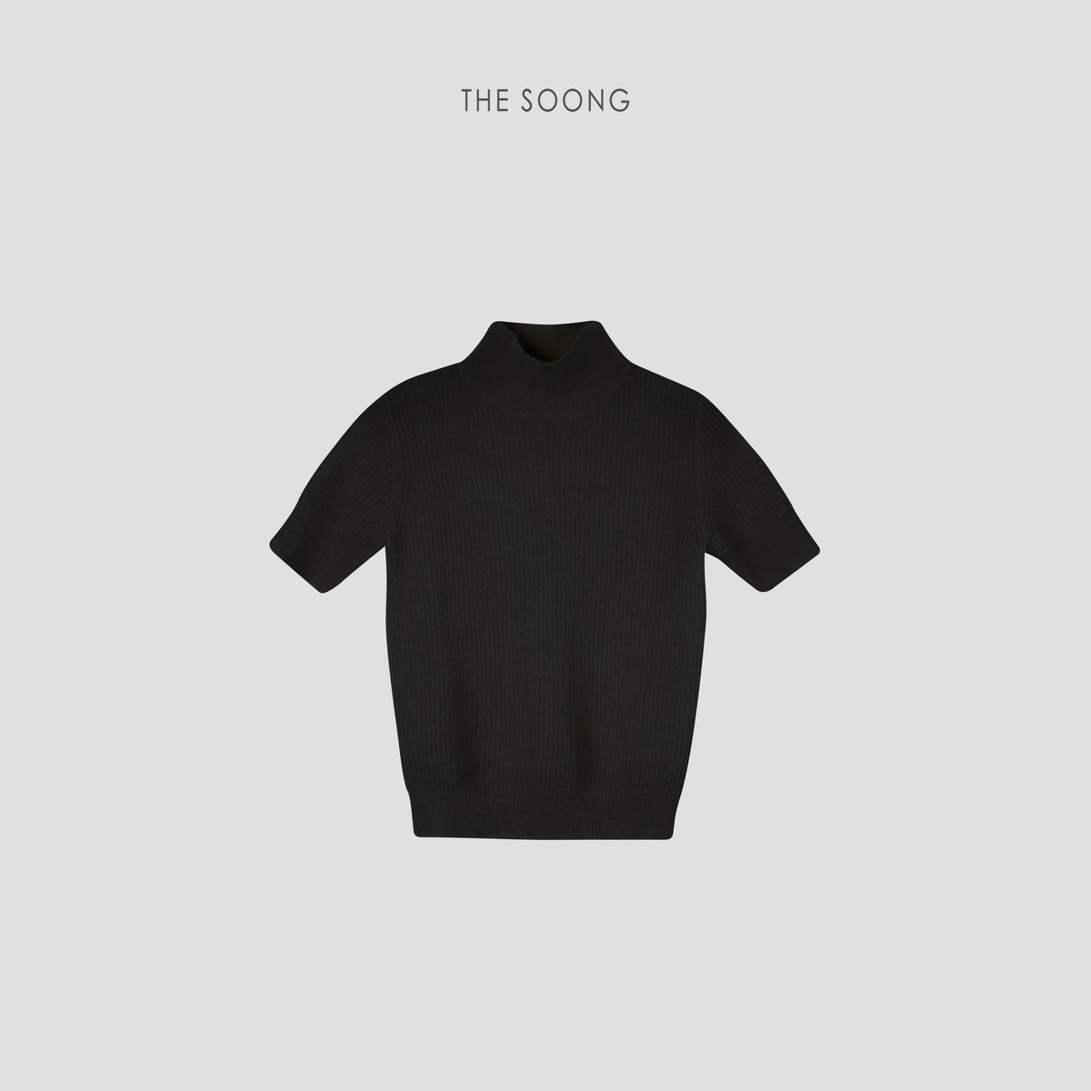THESOONG/ 25th Anniversary Early Spring Series Alpaca Soft Semi-high Neck Plush Women's Short Sleeve Sweater 6202