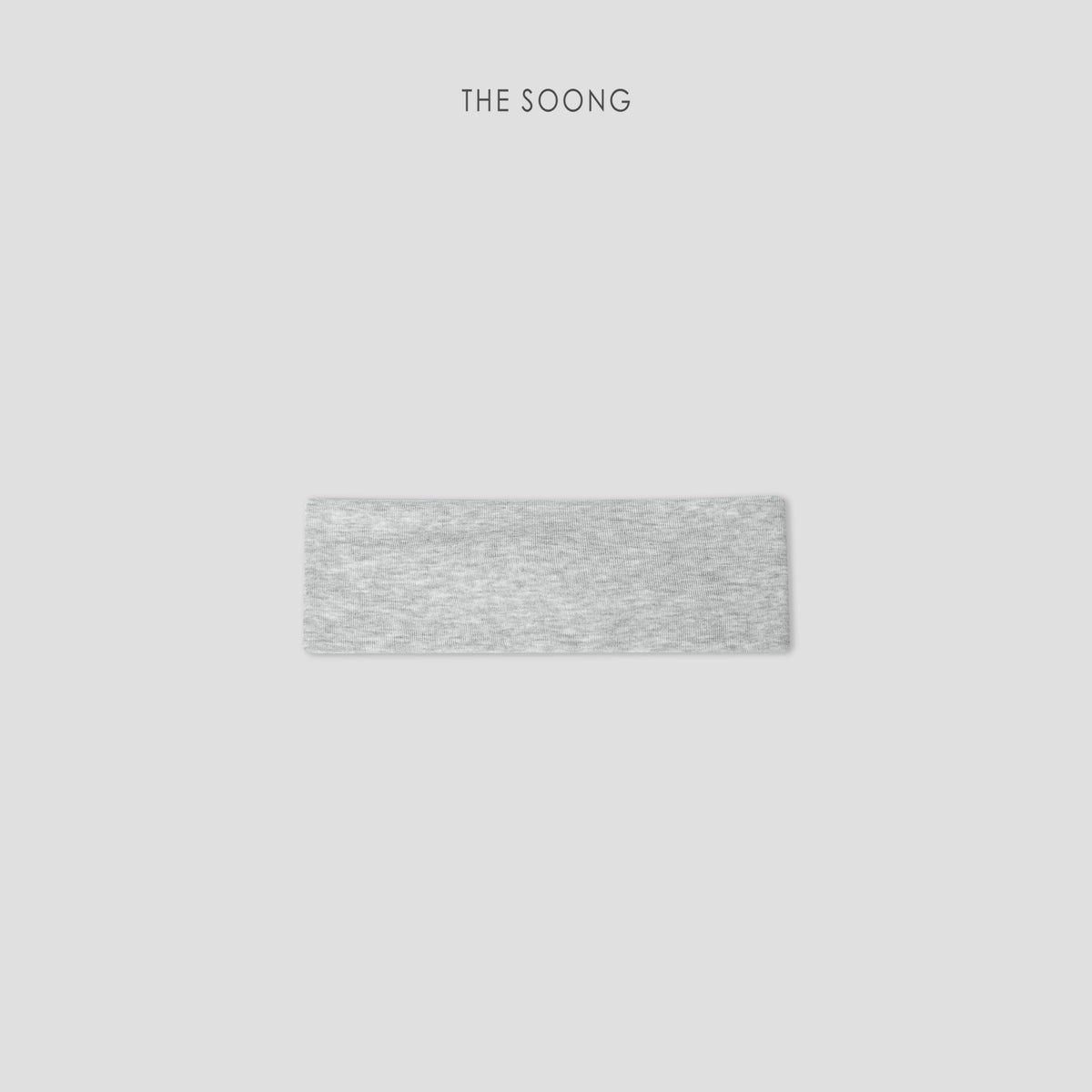 THESOONG / Minimal Solid Color Knitted Breathable Wide Elastic Hairband 7064
