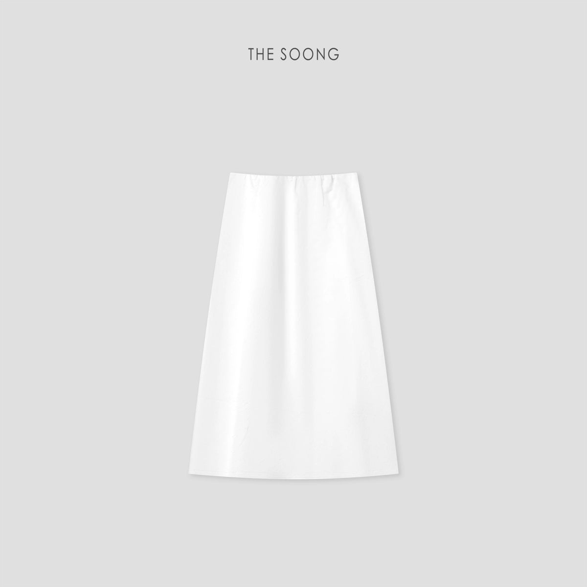 THESOONG/ Dynamic aesthetics finely woven Tencel-linen brushed sandwashed elastic mid-waist half skirt 8816