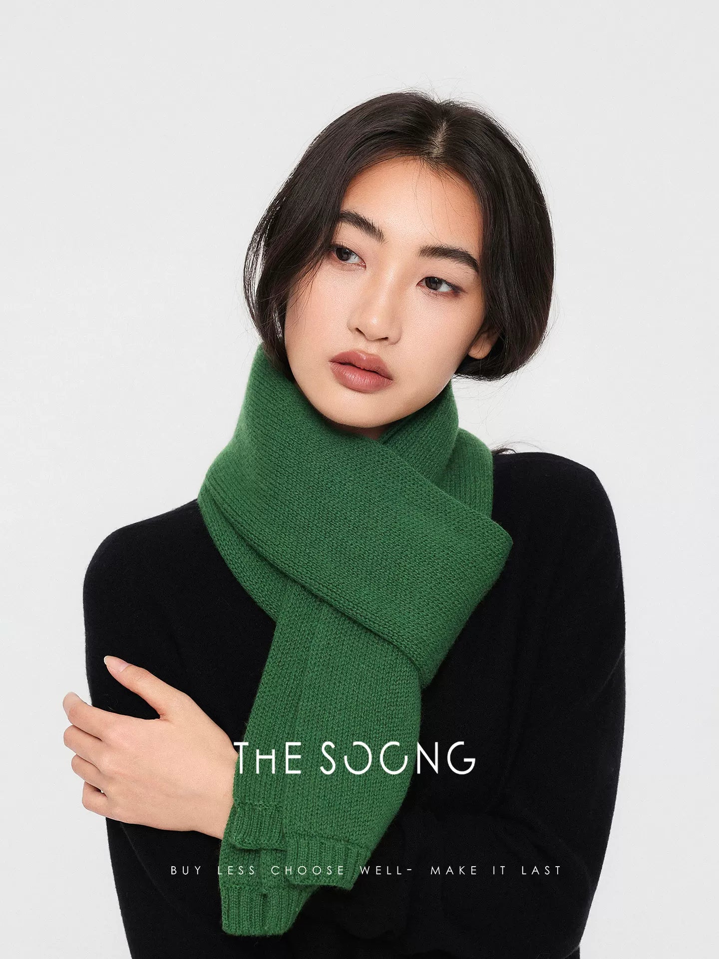 THESOONG/ Vintage Sunlight Cashmere Wool 5G Fine Imitation Warm Air Layer Versatile Women's Scarf 8071