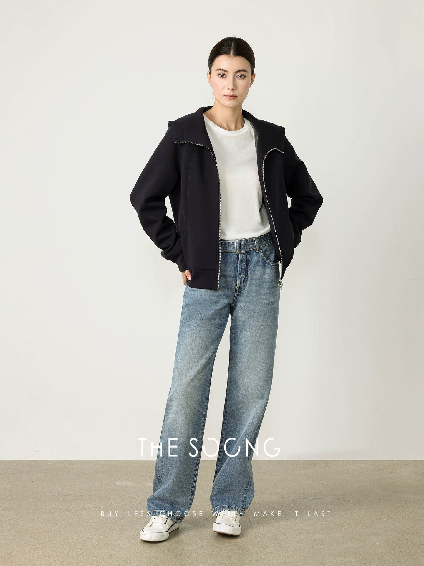 THESOONG/Autumn/Winter Warm Lightweight 90% White Goose Down Double-Sided Air Layer Sweatshirt Down Jacket Thickened for Women