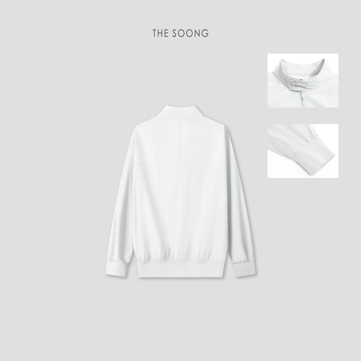 THESOONG/Relaxed shaping cotton-linen blend breathable structured women's stand collar jacket 8139