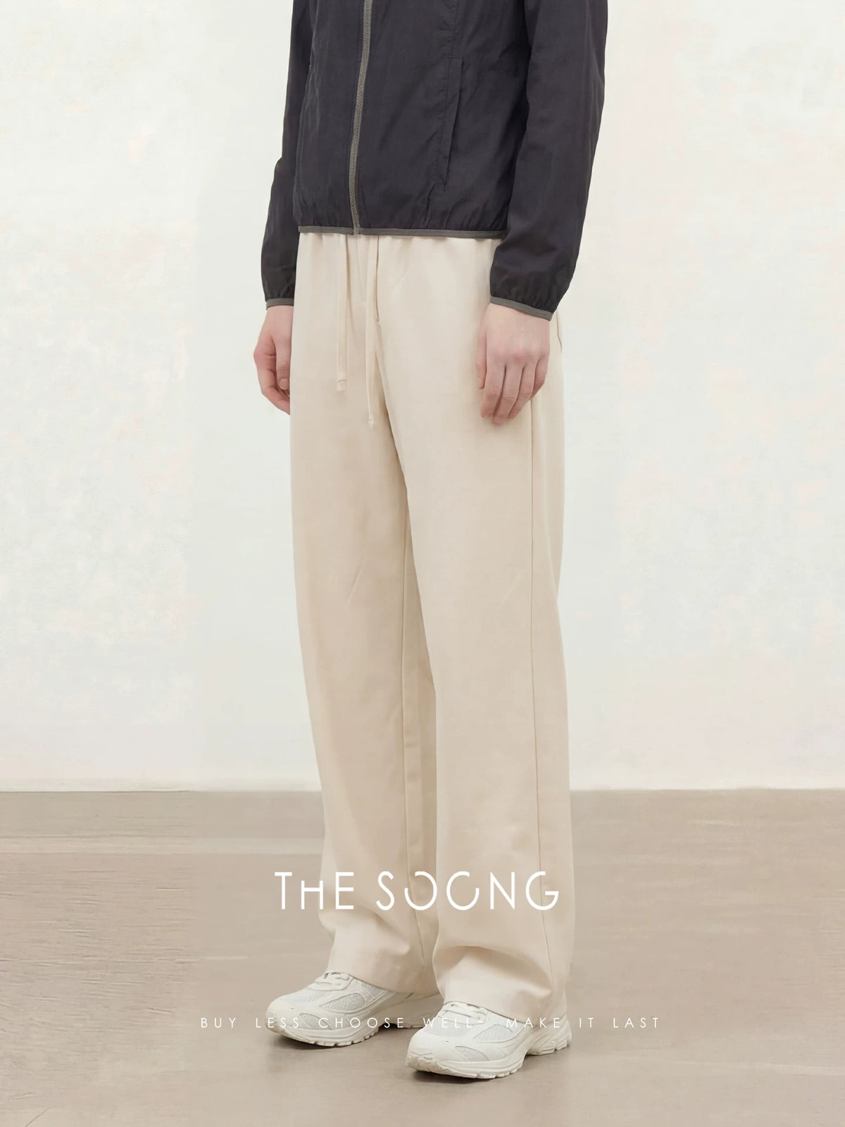 THESOONG/Quick-Dry Anti-Mosquito Pants Silk Modal One-Piece Cut Sun-Protective Wide-Leg Pants for Women Summer 8885