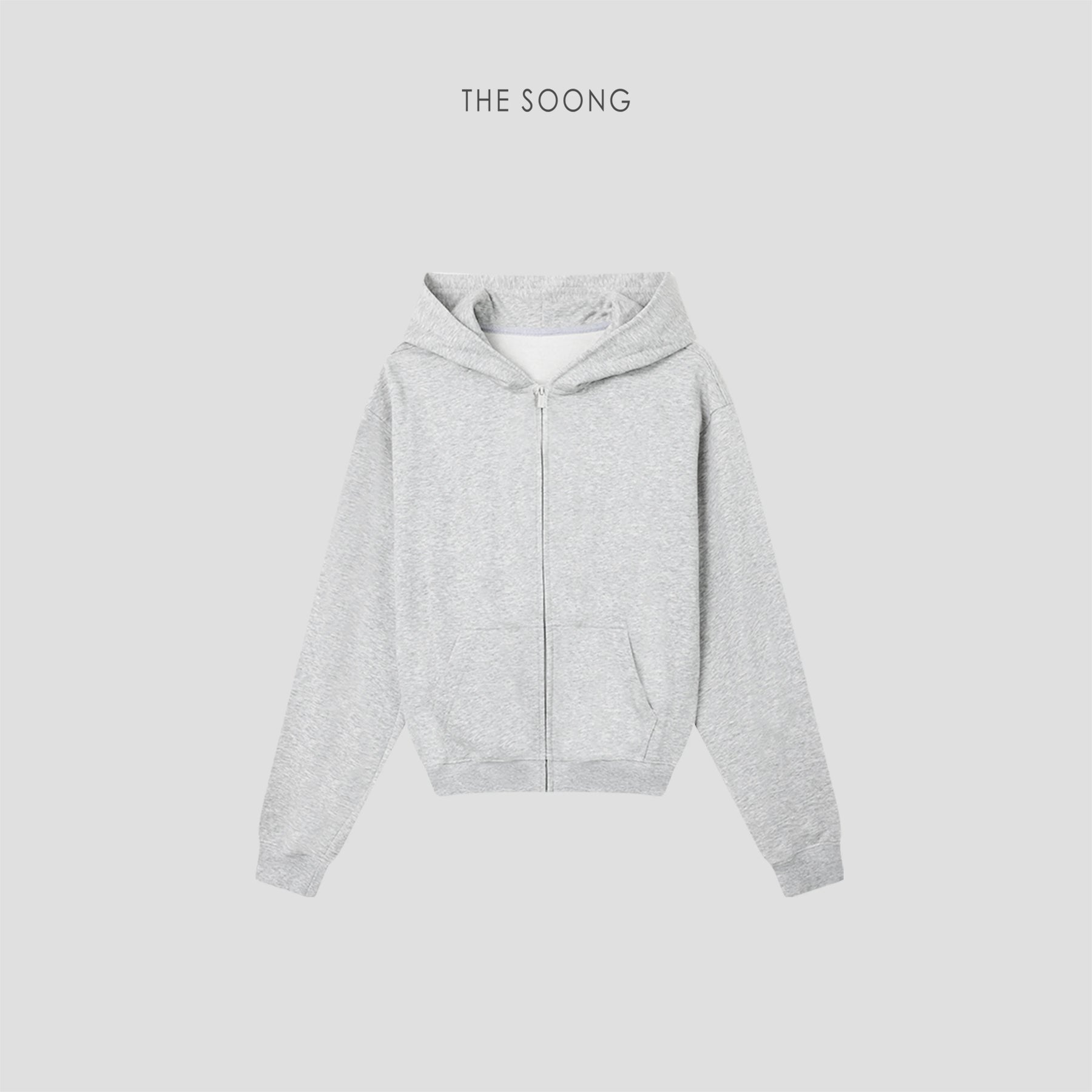 THESOONG/"Live Your Way" High-Count Soft Cotton Short Zipper Hoodie for Women 9302