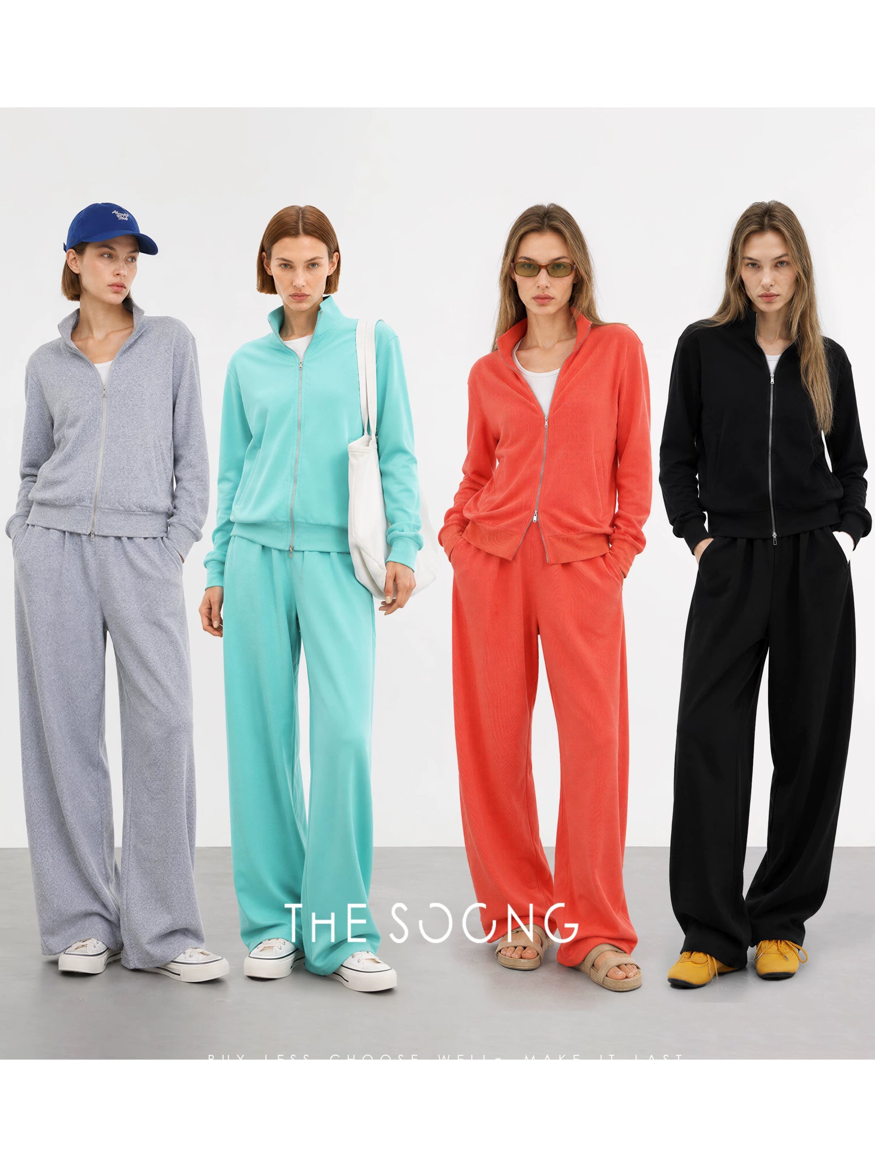 THESOONG / Everlasting Cotton Blend High-Count Soft Anti-Wrinkle Stand Collar Short Jacket Set 8995/8996