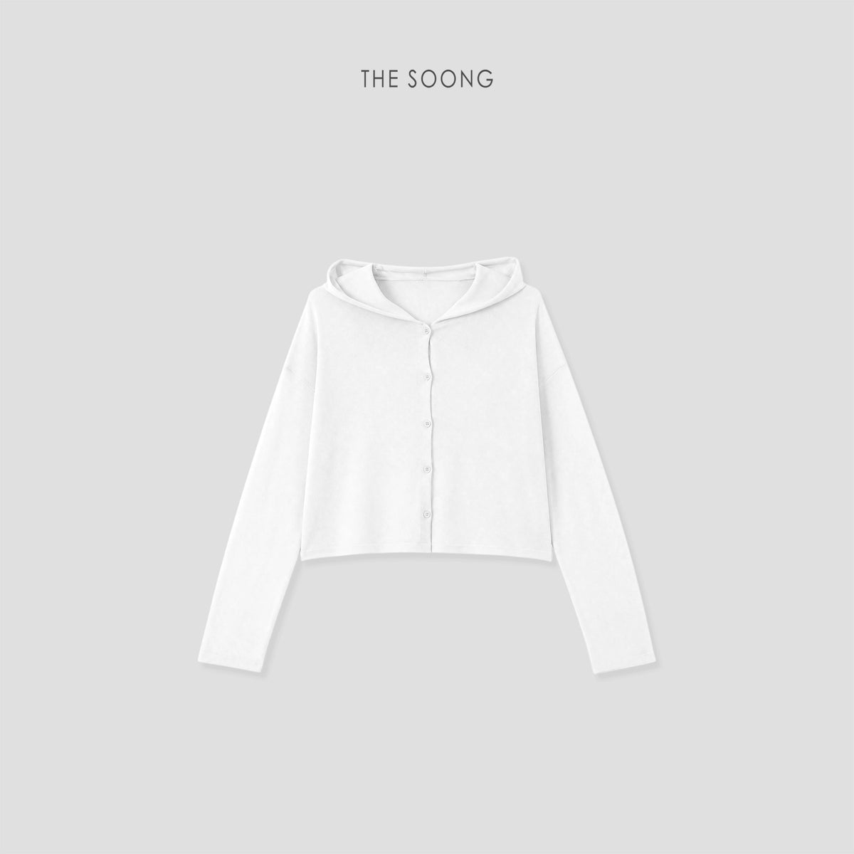 THESOONG/acetic acid knitted cardigan for women, summer cool thin breathable hooded air-conditioned sun-protective short jacket