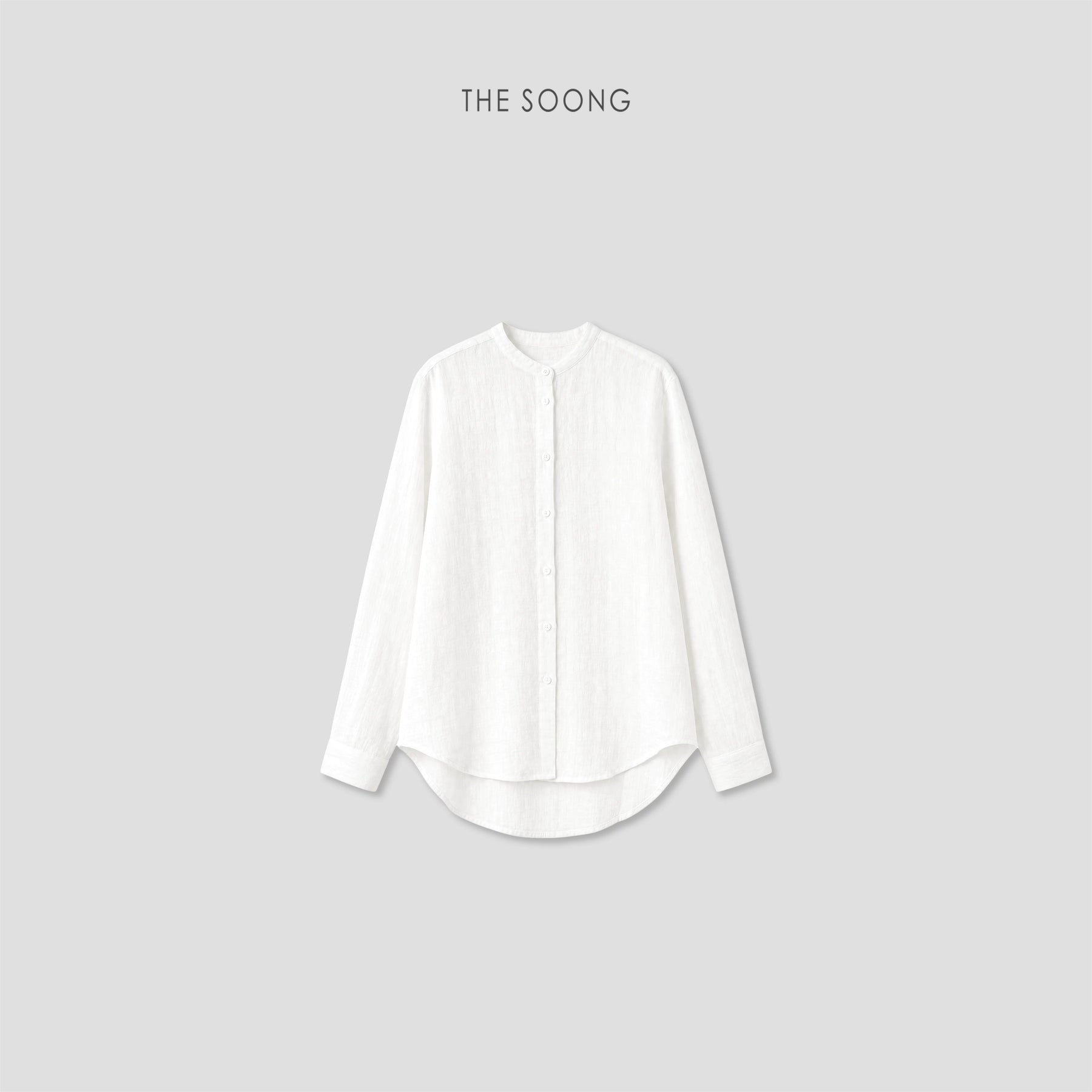 THESOONG/ Summer thin Tencel-linen textured breathable sun-protective high-neck long-sleeve shirt for women 9221