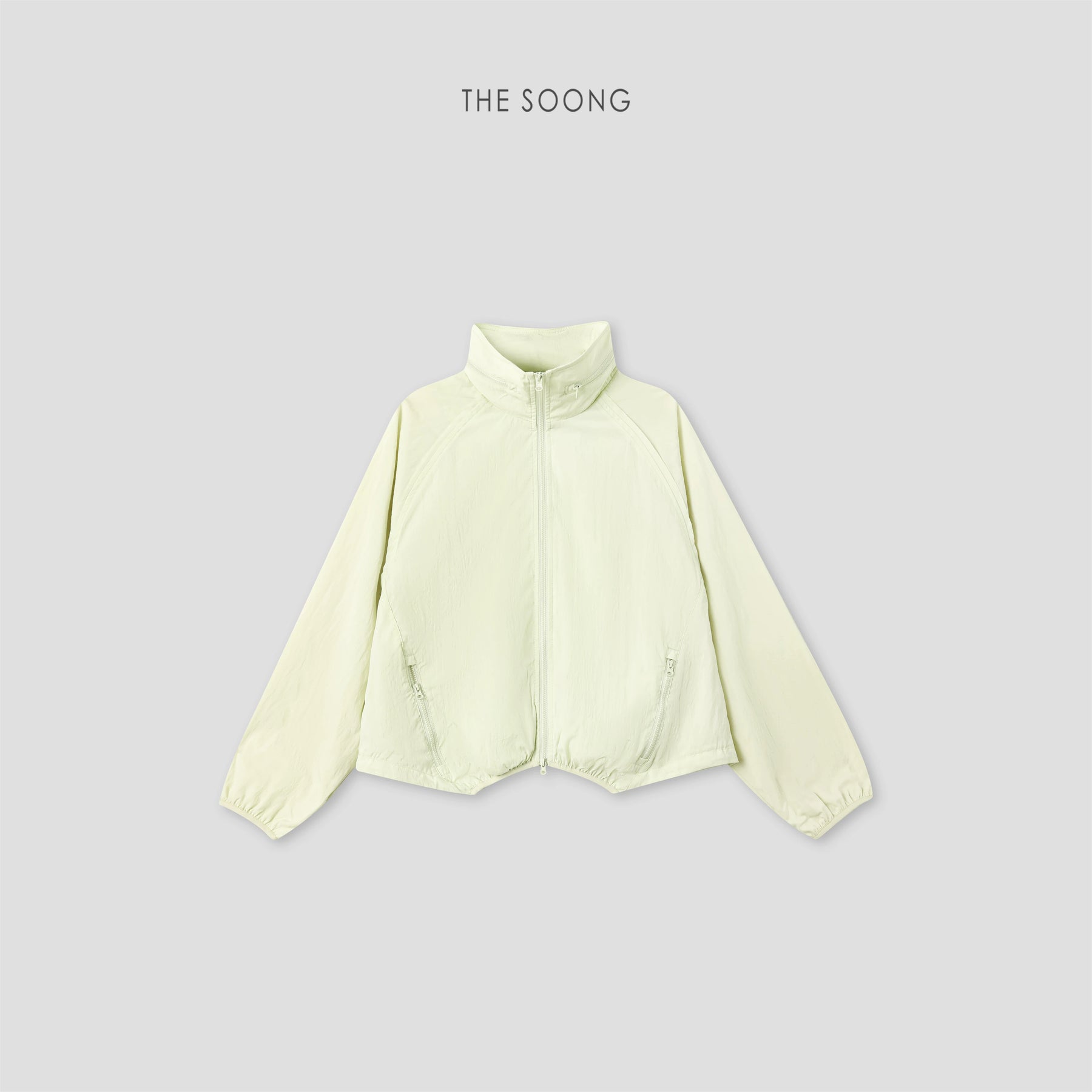 THESOONG/breeze blowing, simple, lightweight, breathable thin Tencel sun-protective versatile zipper short jacket