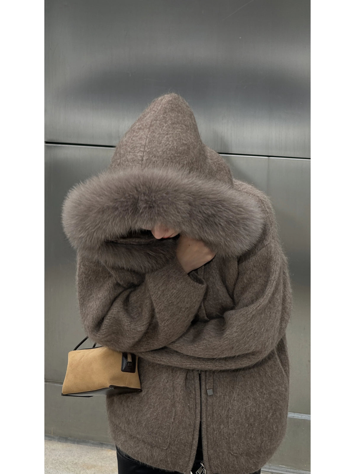 THESOONG/Hot Cocoa yak fleece lock-in warm ultra-lightweight, non-tie loose sweater jacket for women 9569