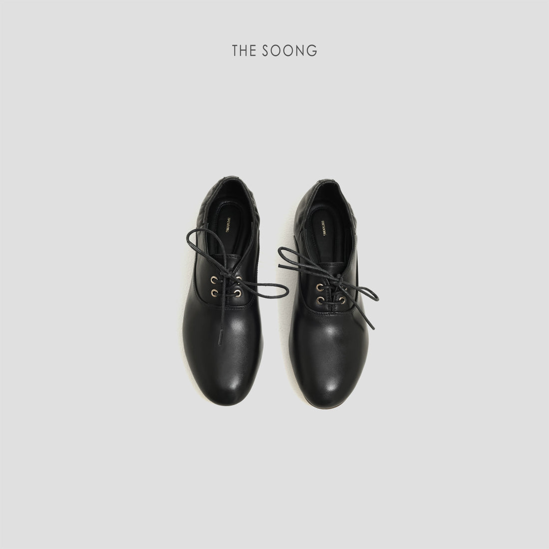 THESOONG/French Classic Sheepskin Elastic Pleated Adjustable Wrapped Lace-Up Shoes HWXZ8597