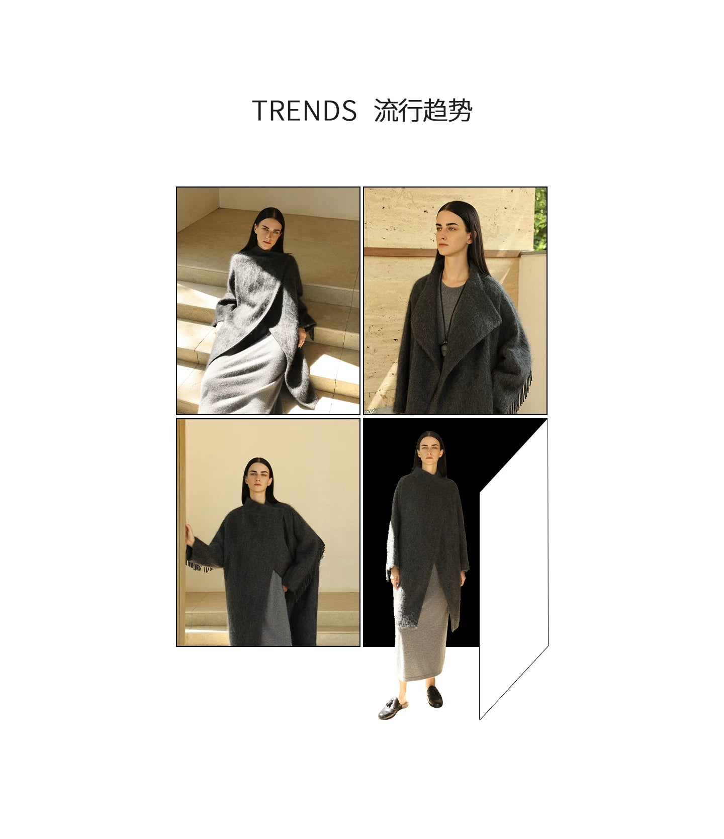 THESOONG/Sheepskin Three-quarter Sleeve Minimalist Lazy Stylish Structured T-Shirt Dress Mid-Length Loose 7510