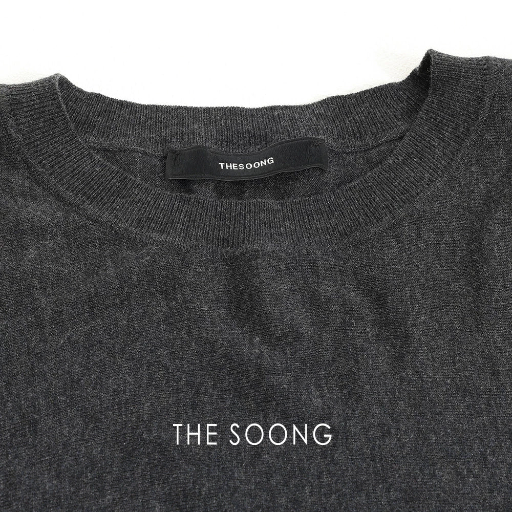 THESOONG/early autumn new ultra-fine 16-gauge acetic acid wool relaxed-fit loose top for women 8483
