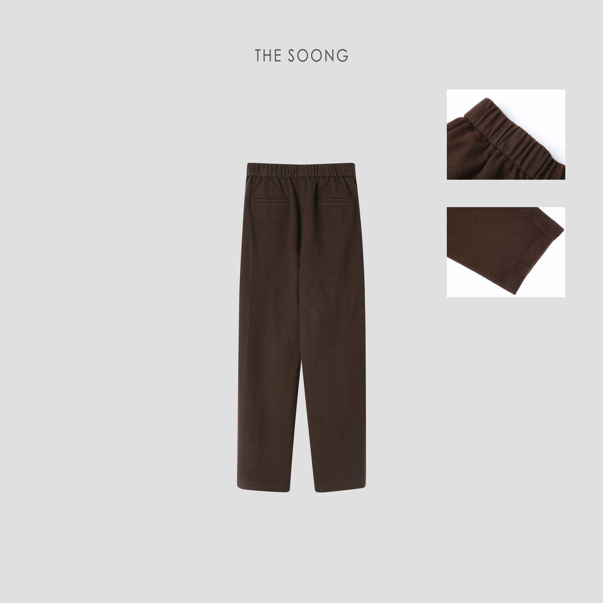 THESOONG/Provence 100% High-Count Fine Sheep Wool 460g Warm Slim Knit Leisure Pants for Women