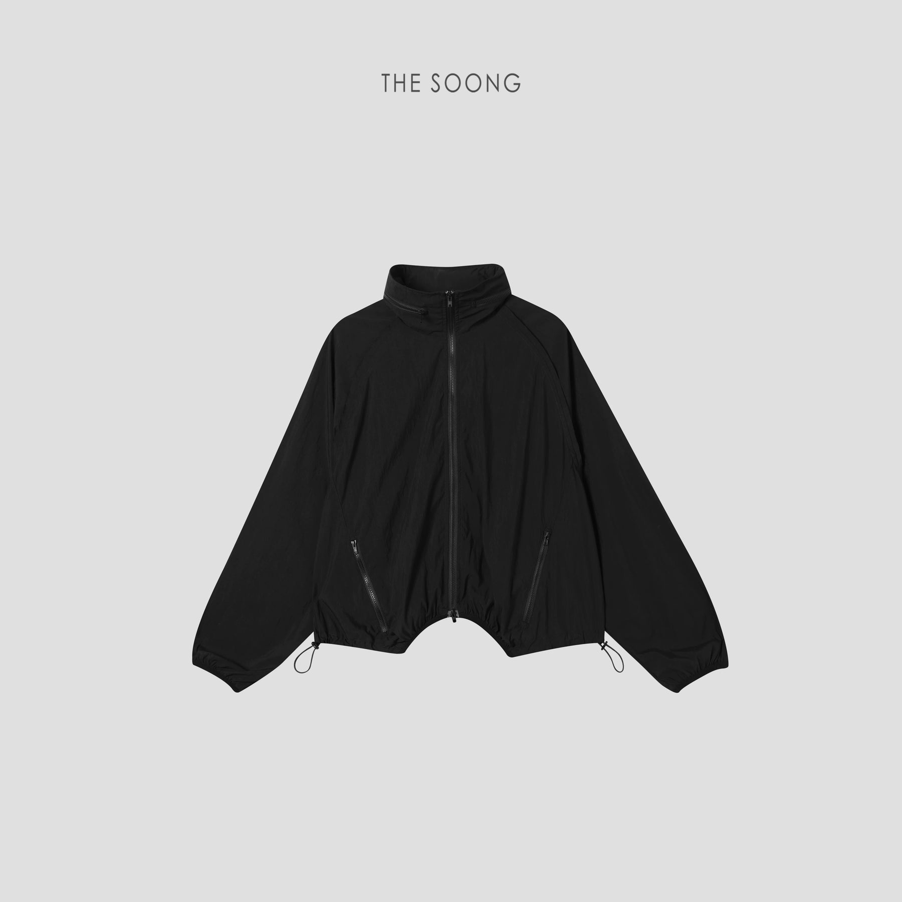 THESOONG/breeze blowing, simple, lightweight, breathable thin Tencel sun-protective versatile zipper short jacket
