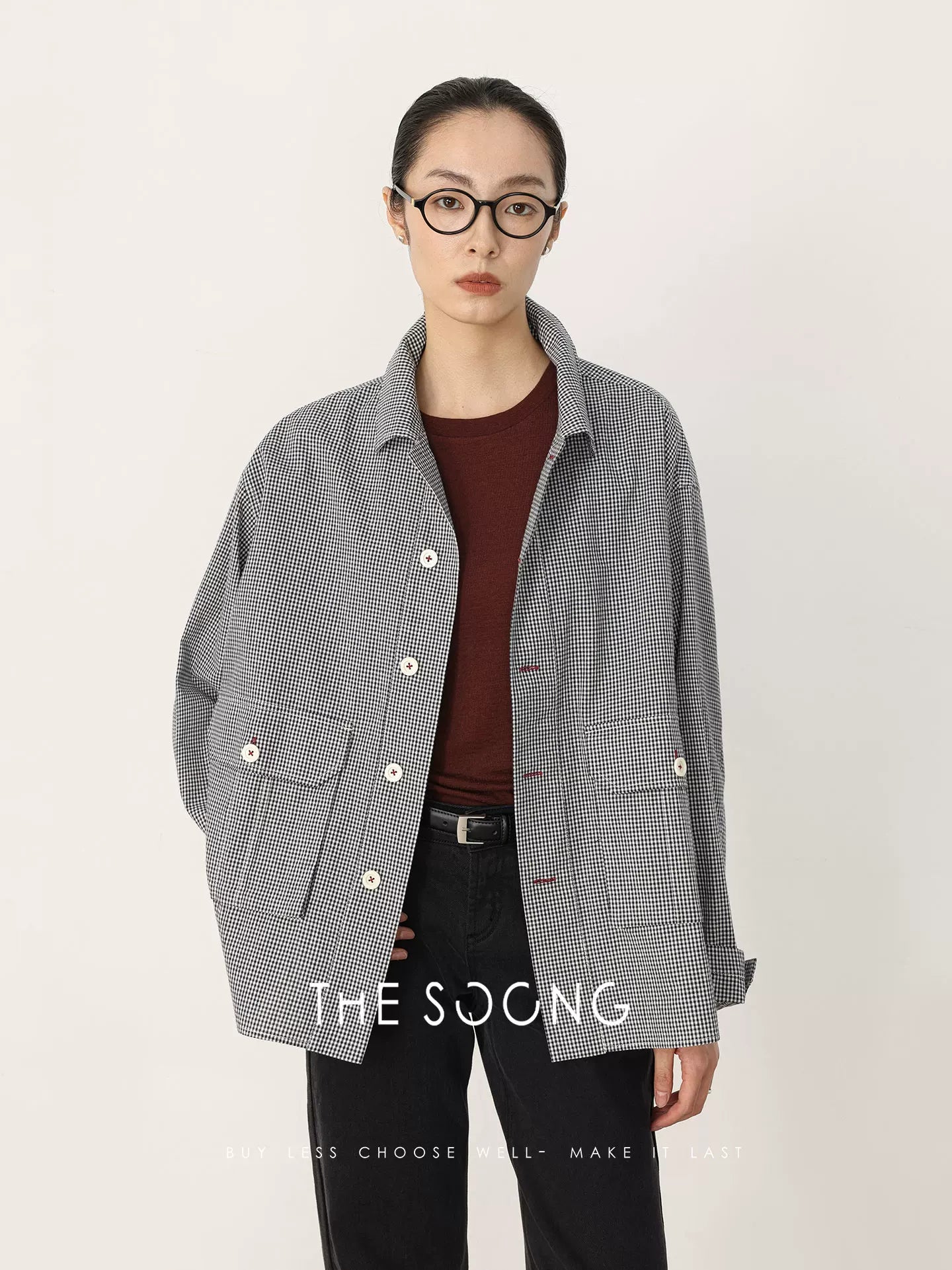 THESOONG\ Spring New Casual Style Shirt Jacket Women's Thin Long Sleeve Short Jacket HWWT7650