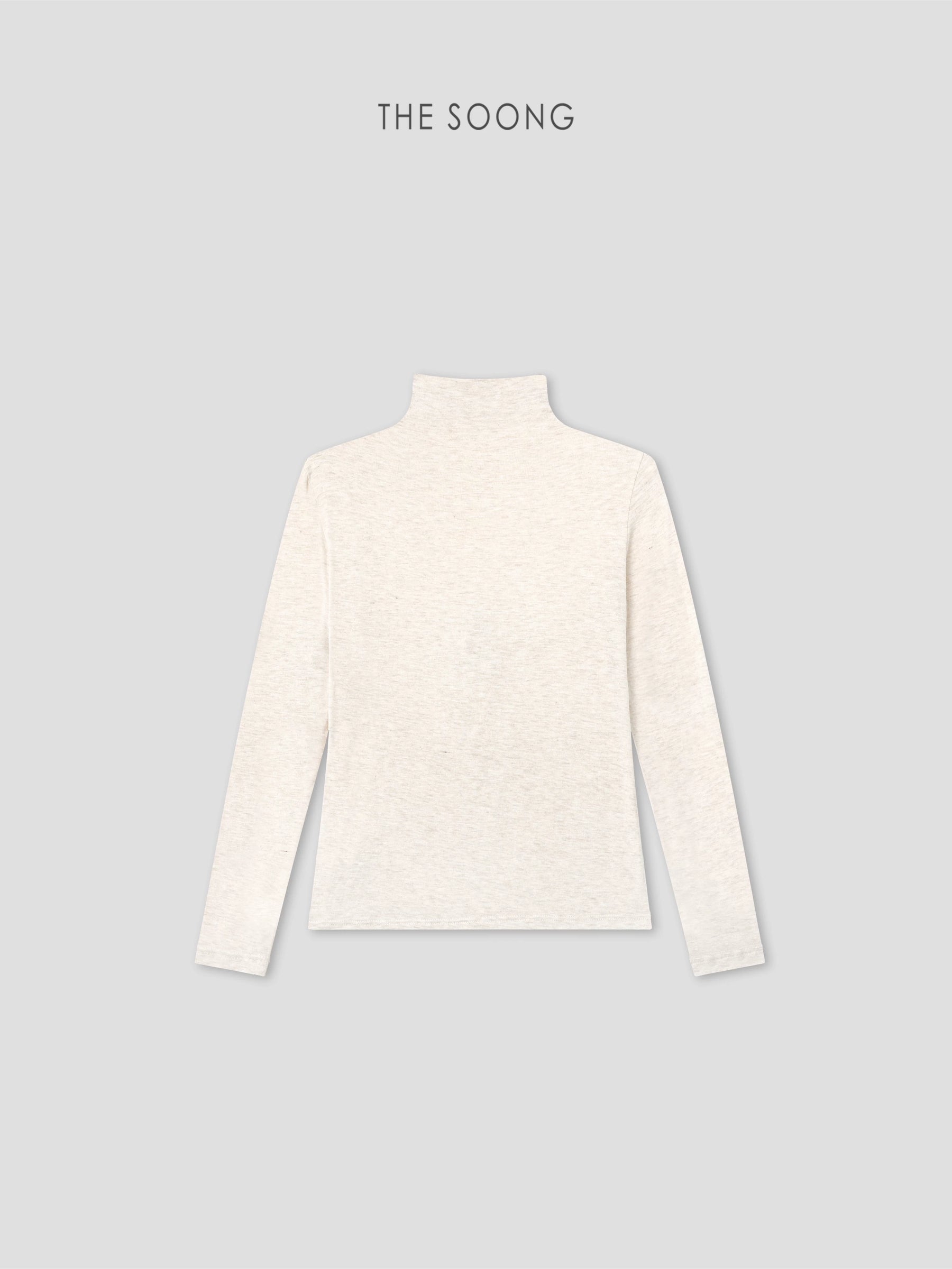 THESOONG/Heating 50S high-twist cashmere-feel semi-high-neck base sweater for women 9553
