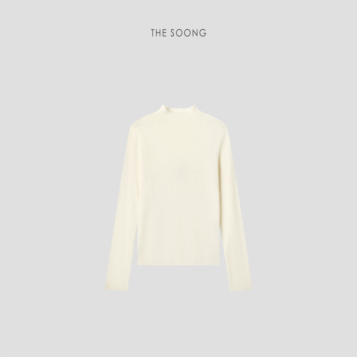 THESOONG/Acetate wool seamless one-piece classic high-density soft skin-feel small stand collar base sweater 7205