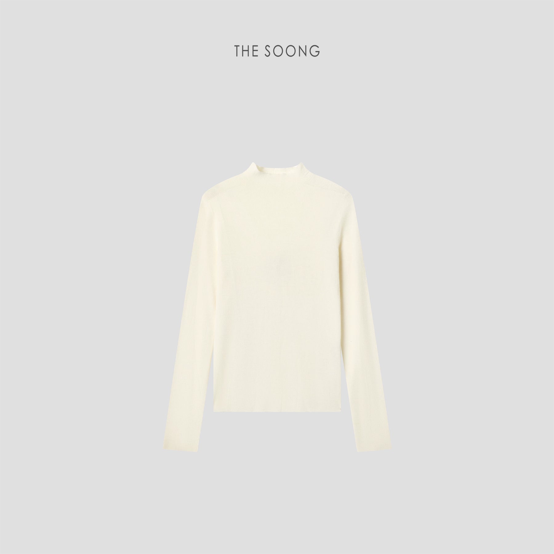 THESOONG/Acetate wool seamless one-piece classic high-density soft skin-feel small stand collar base sweater 7205
