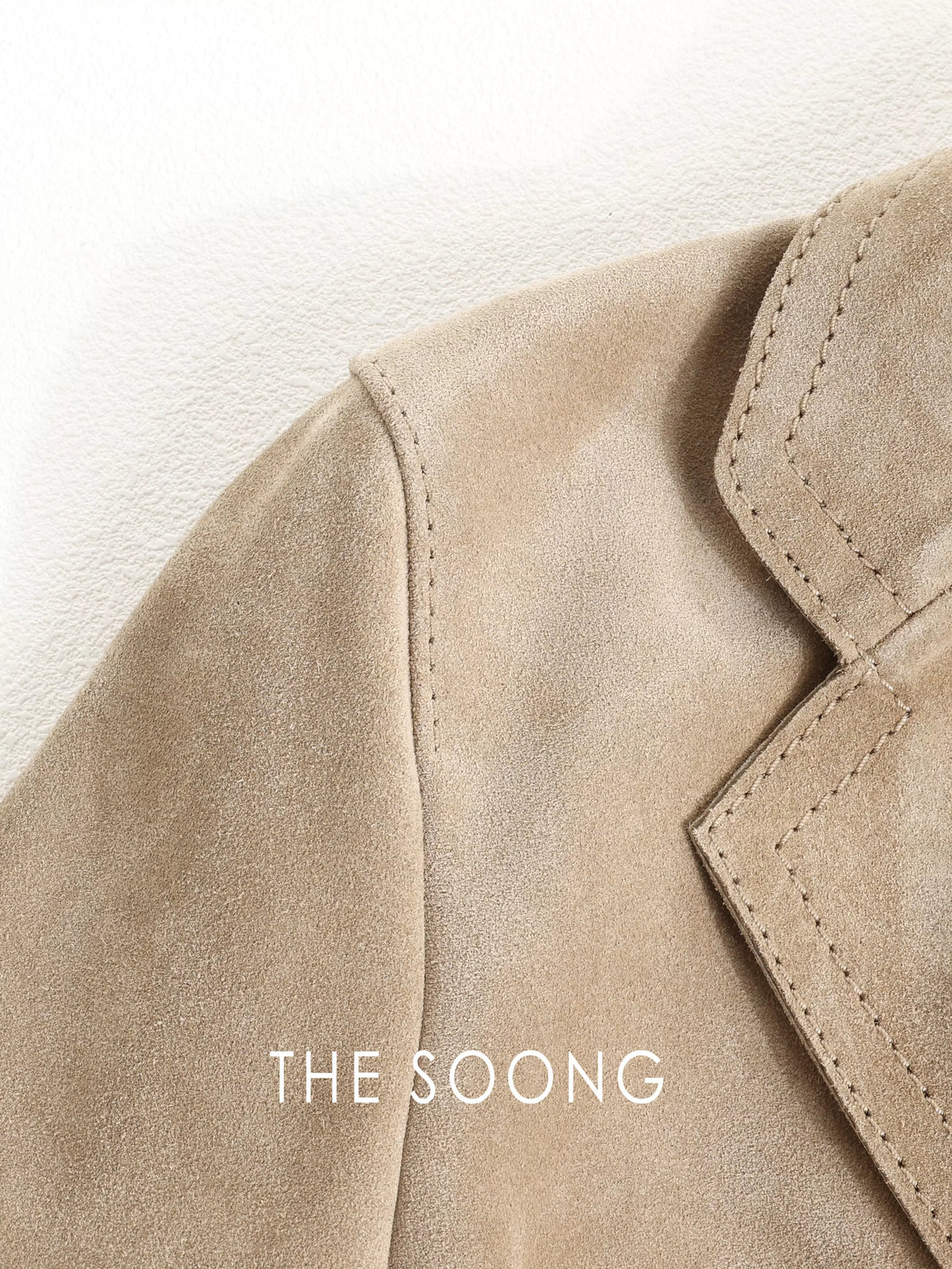 THESOONG/Vintage revival New Zealand imported calf leather fitted waist flat lapel leather jacket 9162